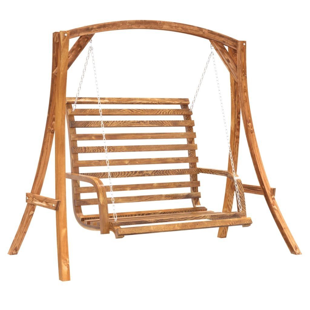 Hollywoodschaukel Hollywoodschaukel Massivholz Fichte mit Teak-Finish