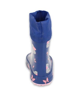 Beck Kleinkinder Gummistiefel Mini Fant Gummistiefel (Baby-Elefanten lassen Mädchenaugen leuchten, für trockene Füße bei Regenwetter) wasserdicht, herausnehmbare Einlegesohle, aus Naturkautschuk