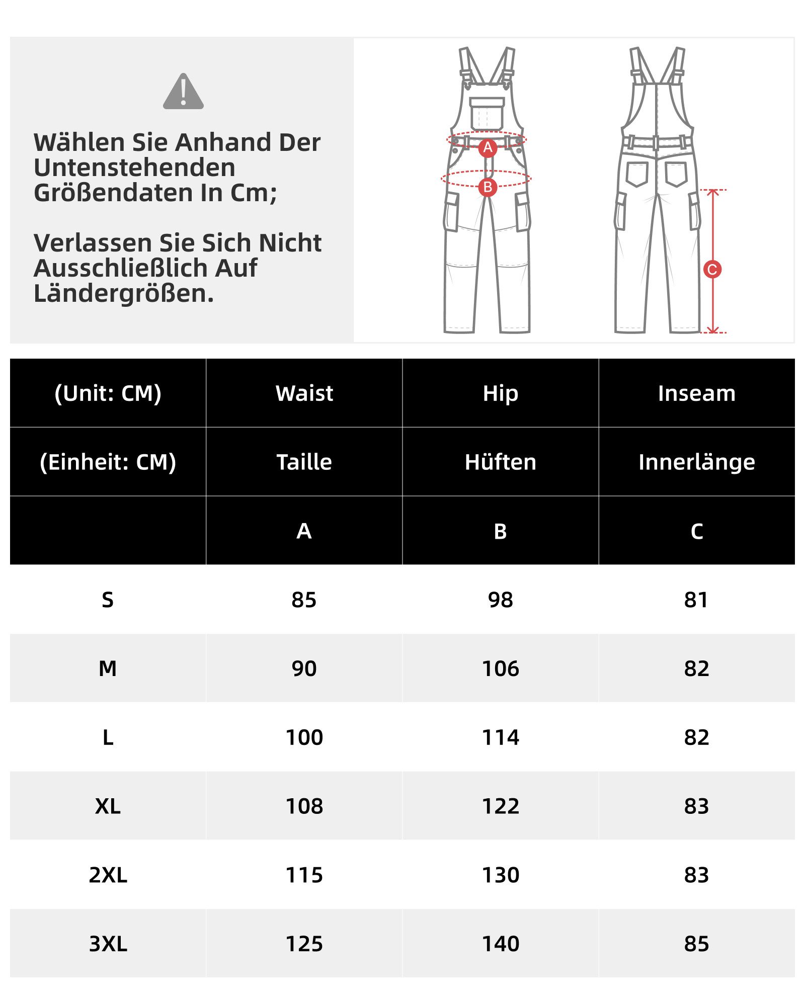 WORK IDEA Arbeitslatzhose Herren Arbeitshose Herren Latzhose Multi Pocket Arbeitslatzhose (1-tlg) geeignet für Garten, Malerarbeiten und Outdoor-Einsätze