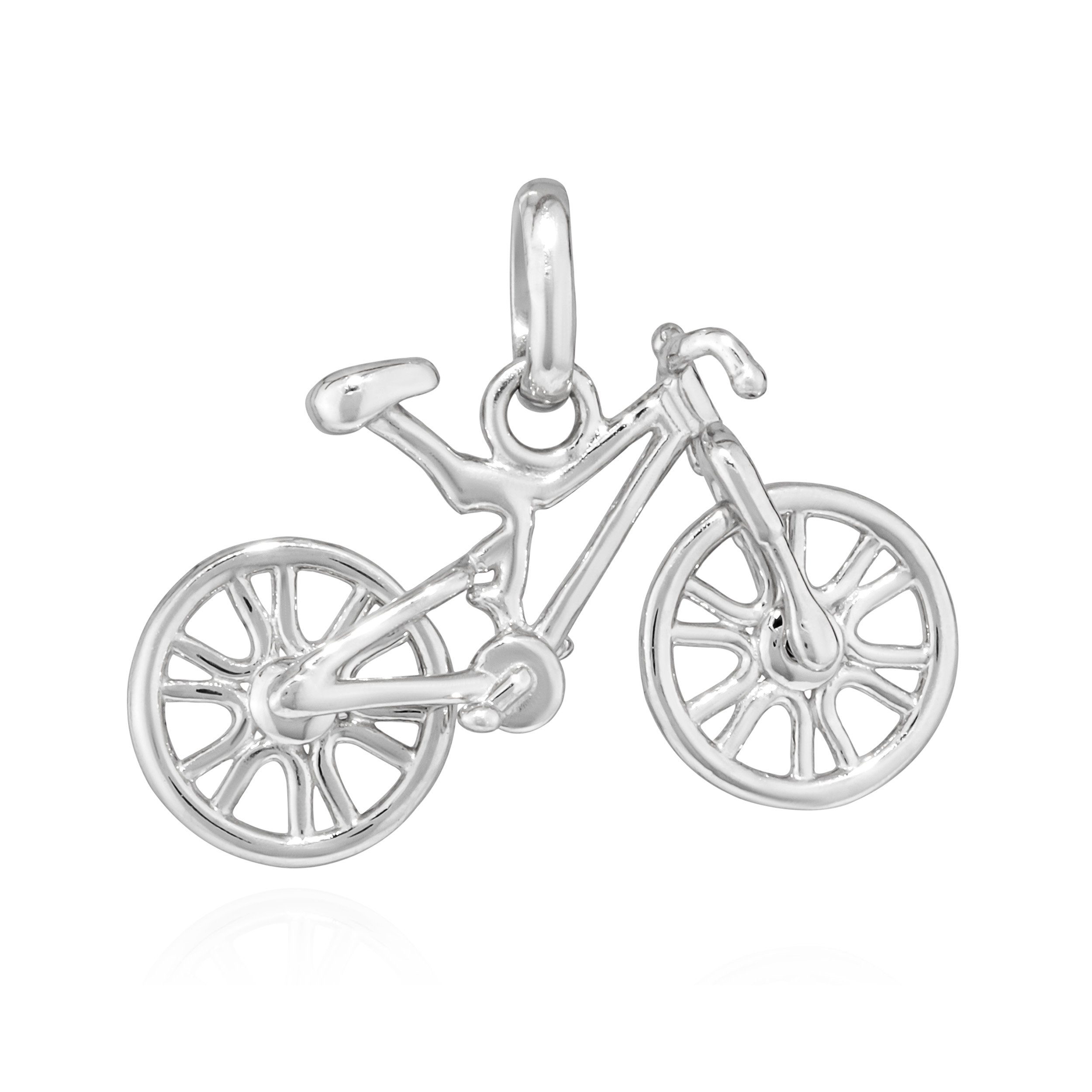 Amulett Kettenanhänger Fahrrad 925 Sterlingsilber A Talisman Kettenanhänger 19x11,5mm NKlaus