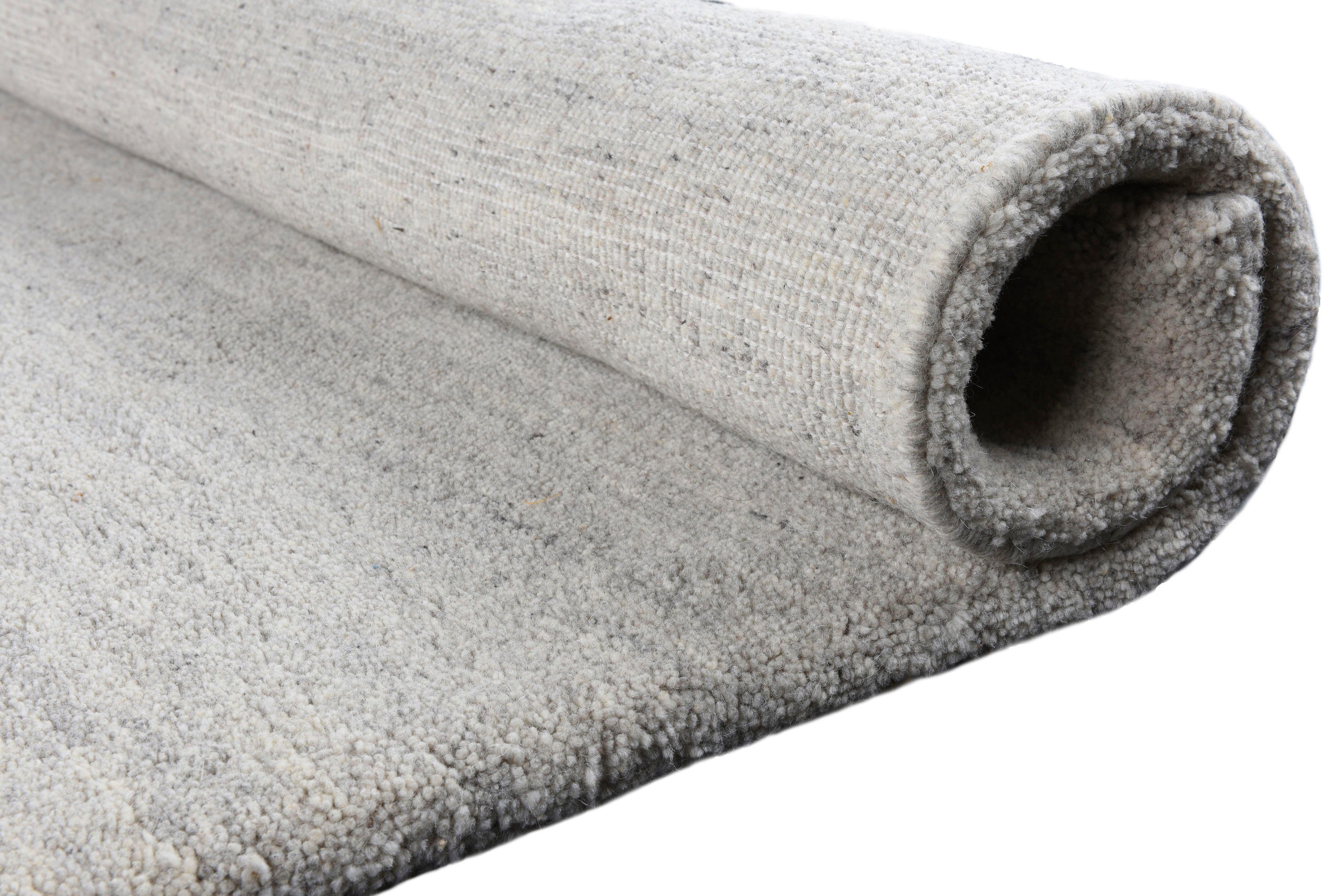 THEKO Bettumrandung Maloronga Uni, Höhe 24 mm, (3-tlg), echter Berber Teppich, reine Wolle, handgeknüpft