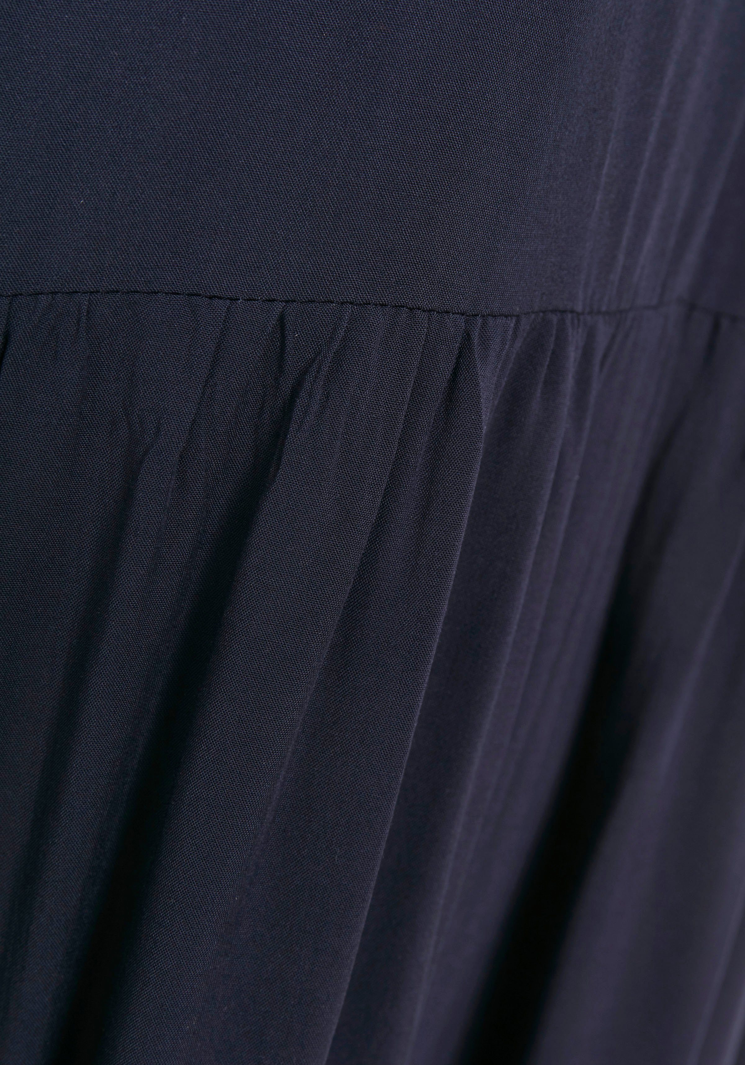 Blusenkleid Raffungen, Saint Volants Tropez Deep und leichter Blue mit aus SOLID Viskose EdaSZ