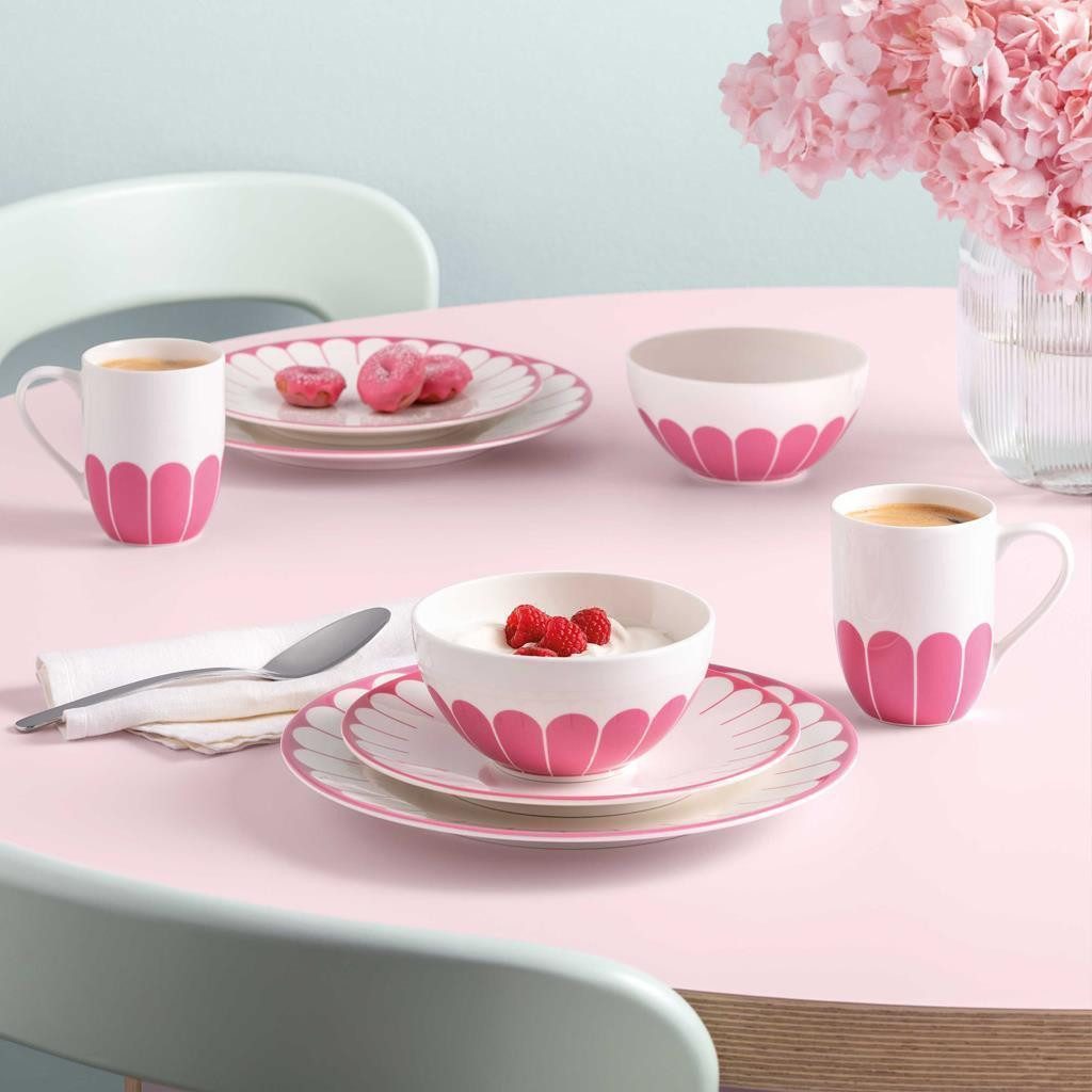 Villeroy & Boch Schale Fleur Couleur Müslischalen ø 14,1 cm 4er Set, Porzellan, (4x Schale, 4-tlg)