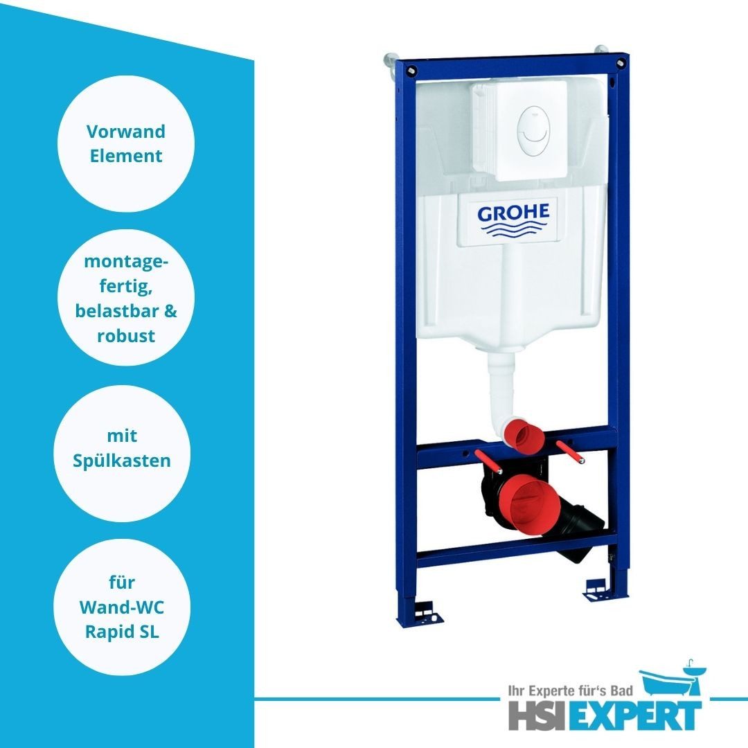 Vorwandelement WC Grohe Vorwandelement Grohe WC spülrandlos, Komplett-Set