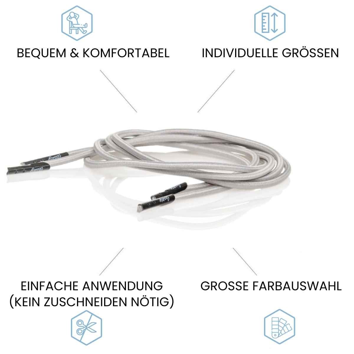 leazy Schnürsenkel ohne Binden Runde Elastische günstig online kaufen