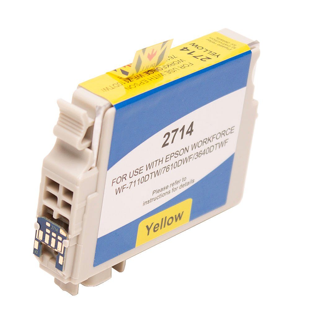 ABC Tintenpatrone (Kompatible Druckerpatrone für Epson 27XL Gelb Workforce WF-3620WF, F7210DTW WF7610DWF WF7615DWF WF7620DTWF WF7710DWF WF7715DWF WF7720DTWF)