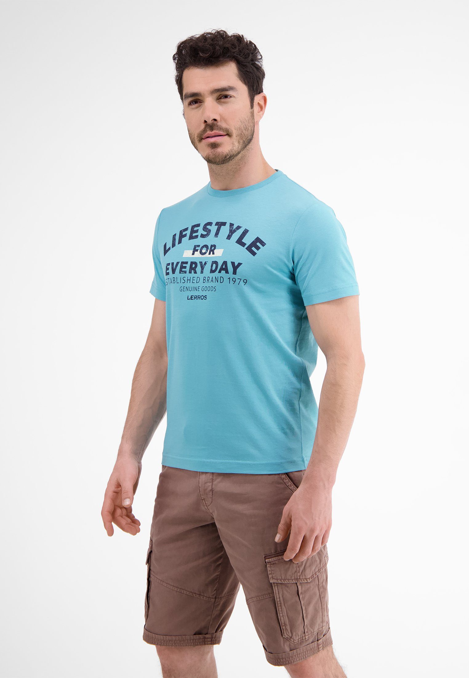 LERROS T-Shirt day* every for LERROS T-Shirt SKY BLUE *Lifestyle