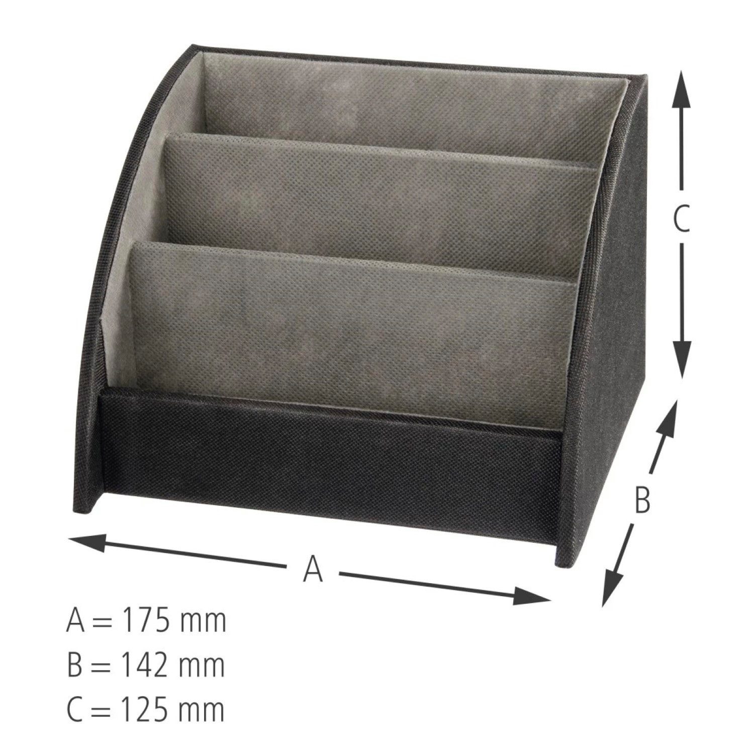 Hama Fernbedienungshalter TV Fernbedienungshalter Organizer Commander Schwarz, (Packung, 1-tlg., Aufbewahrung Box Halterung Halter Tisch Fernbedienung Brille Stifte)