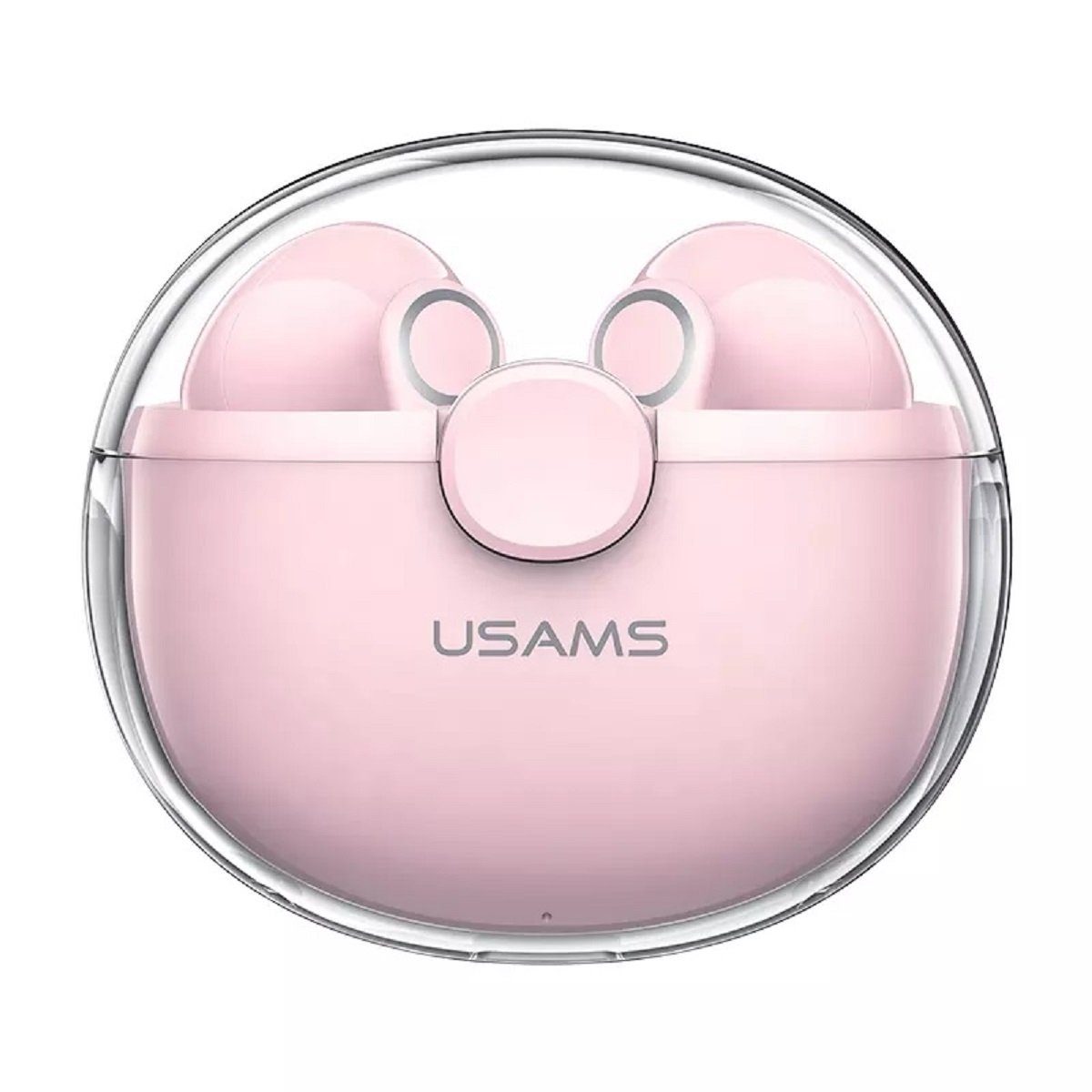 USAMS BU12 TWS BT 5.1 In-Ear Kabellos Ohrhörer mit Mikrofon Ladebox Bluetooth-Kopfhörer (Bluetooth 5.1, Touch Control, Bluetooth, für Smartphome, Apple, Samsung, Huawei, LG usw) Rosa