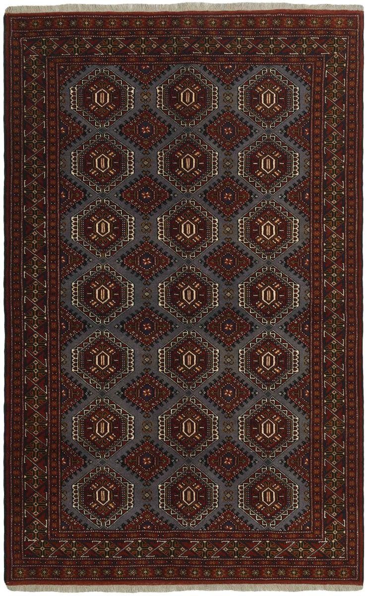 Orientteppich Turkaman 156x245 Handgeknüpfter Orientteppich / Perserteppich, Nain Trading, rechteckig, Höhe: 6 mm