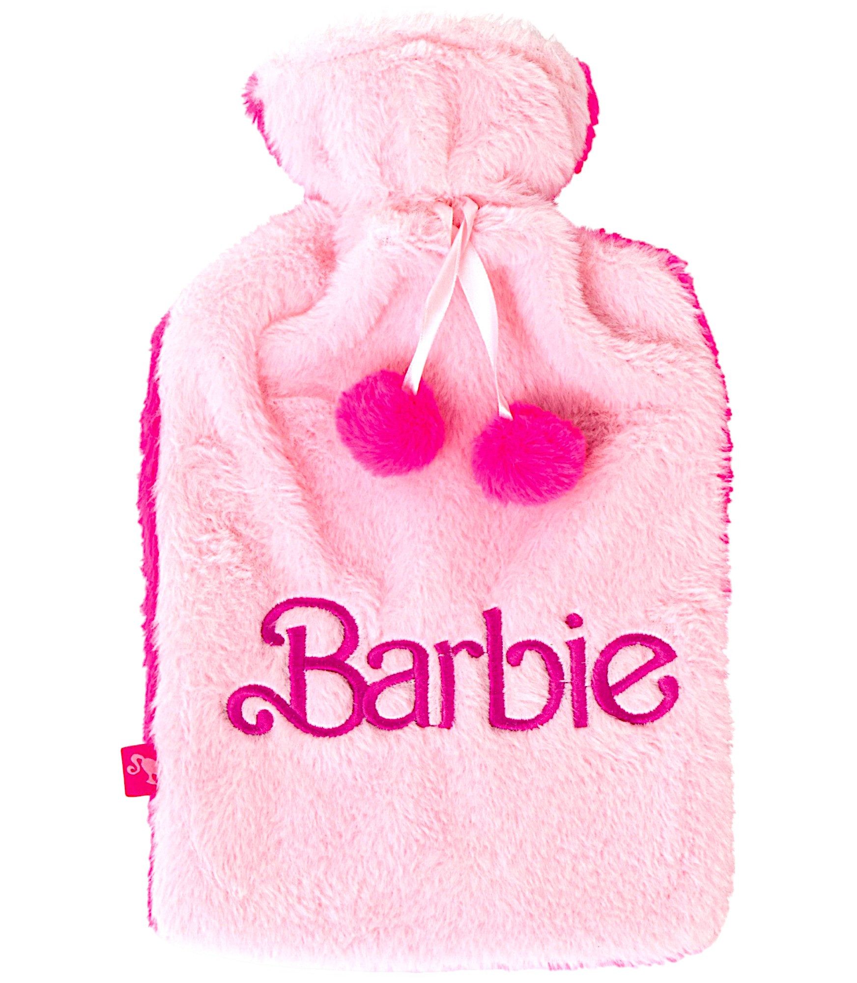 Barbie Wärmflasche, Kinderwärmflache - Bettwärmer mit weichem Plüschbezug - 1,5 Liter