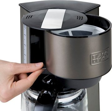 Black + Decker Filterkaffeemaschine BXCO1000E, 1,25l Kaffeekanne, Permanentfilter