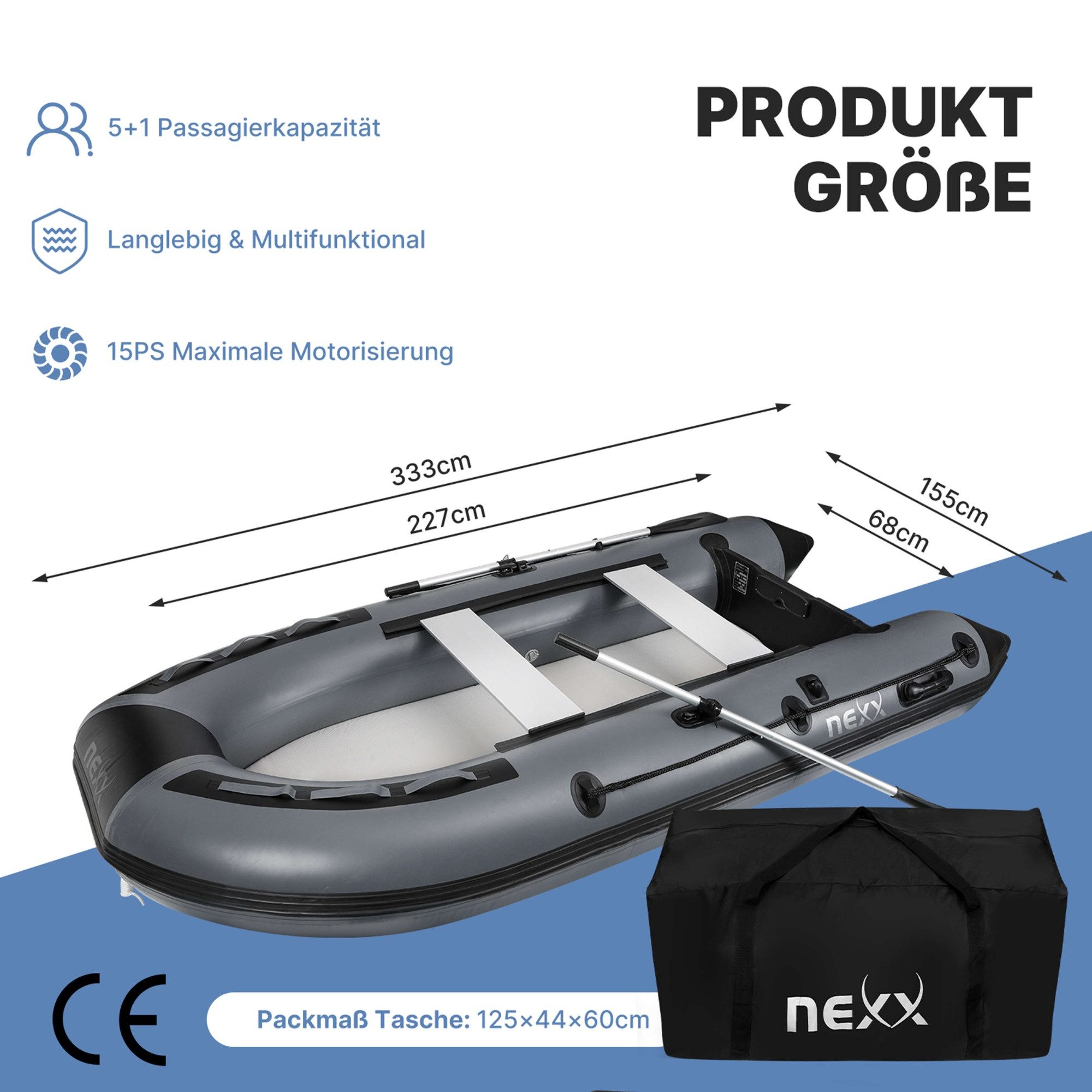 Nexx Schlauchboot Schlauchboot NEXX 330 Mt Luftboden