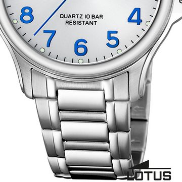 Lotus Quarzuhr Lotus Herrenuhr Excellent Armbanduhr, (Analoguhr), Herren Armbanduhr rund, groß (ca. 40mm), Edelstahl, Luxus