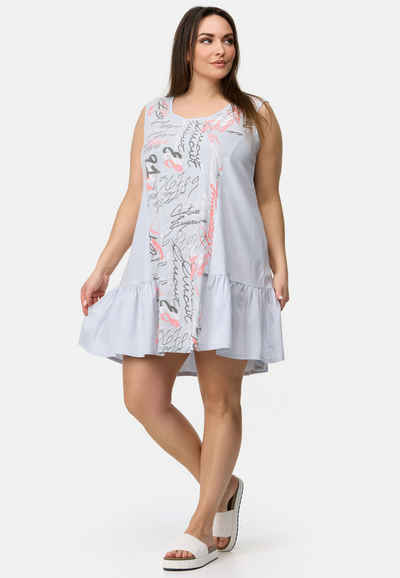Kekoo A-Linien-Kleid Kurzkleid ohne Ärmel aus Stretch 'Vivid'