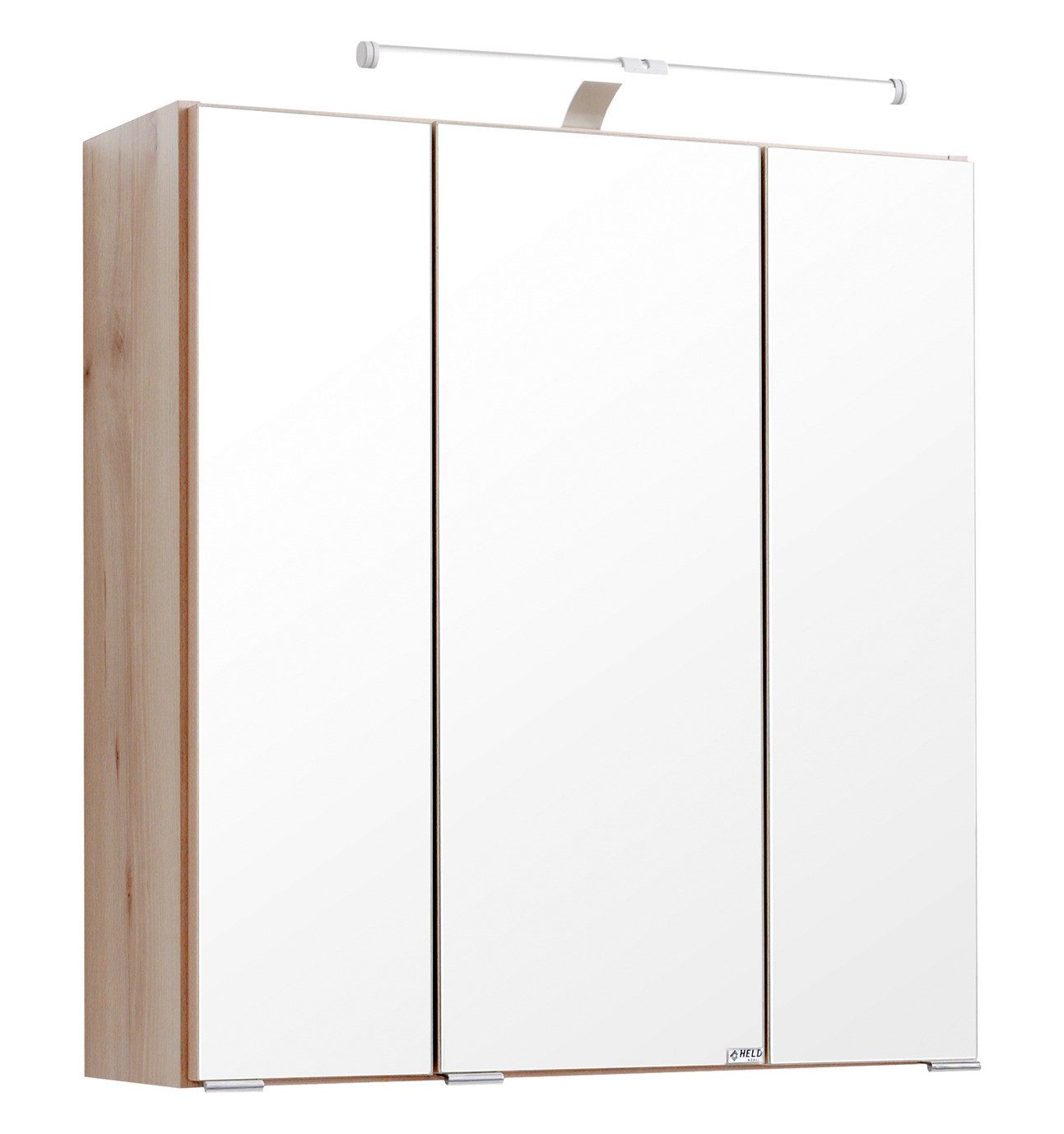 Basera® Spiegelschrank Ondine 60 cm breit mit LED-Beleuchtung buche, Badezimmermöbel
