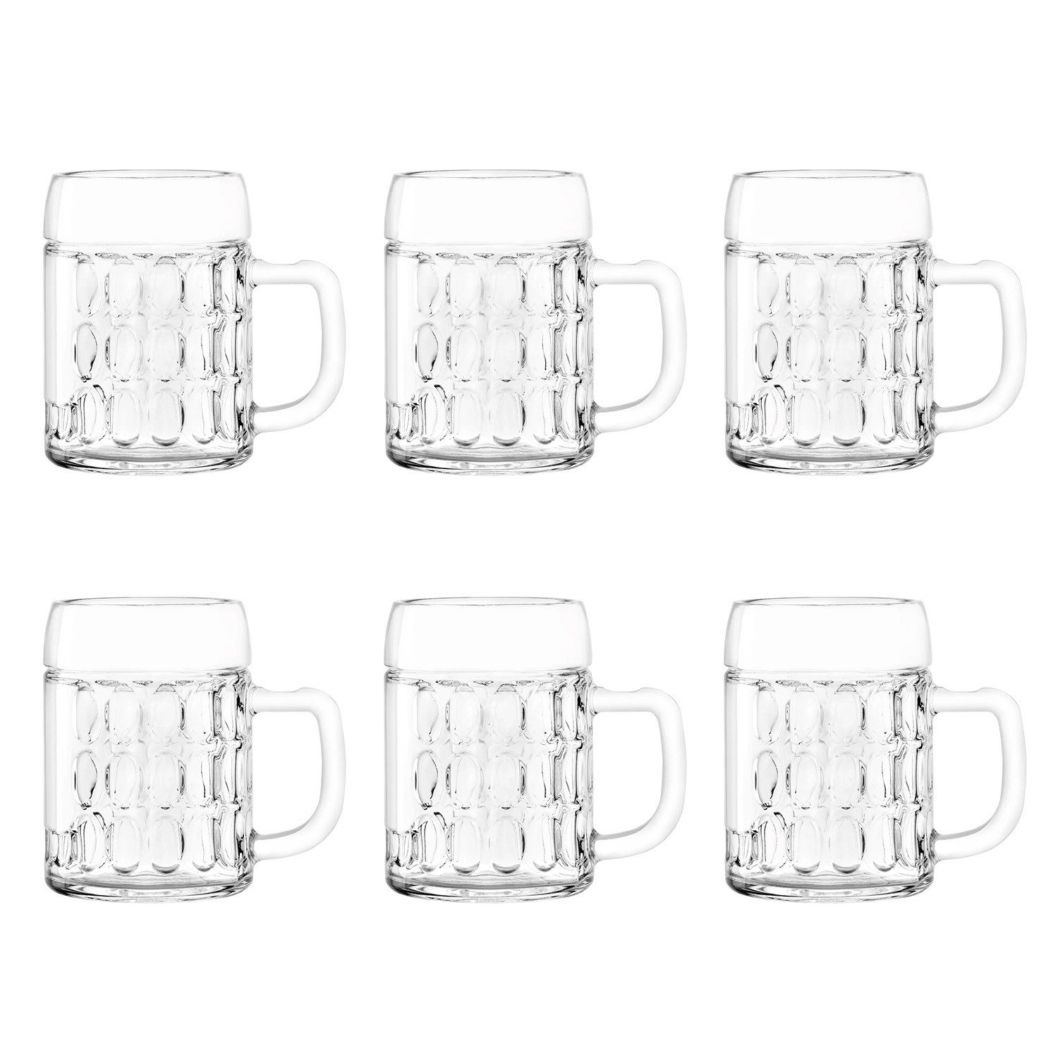 ich-zapfe Bierkrug Bierglas, Bierkrug, Maßkrug, Bierseidel 6er Set Biergläser, Kaiser -, 0,5 Liter