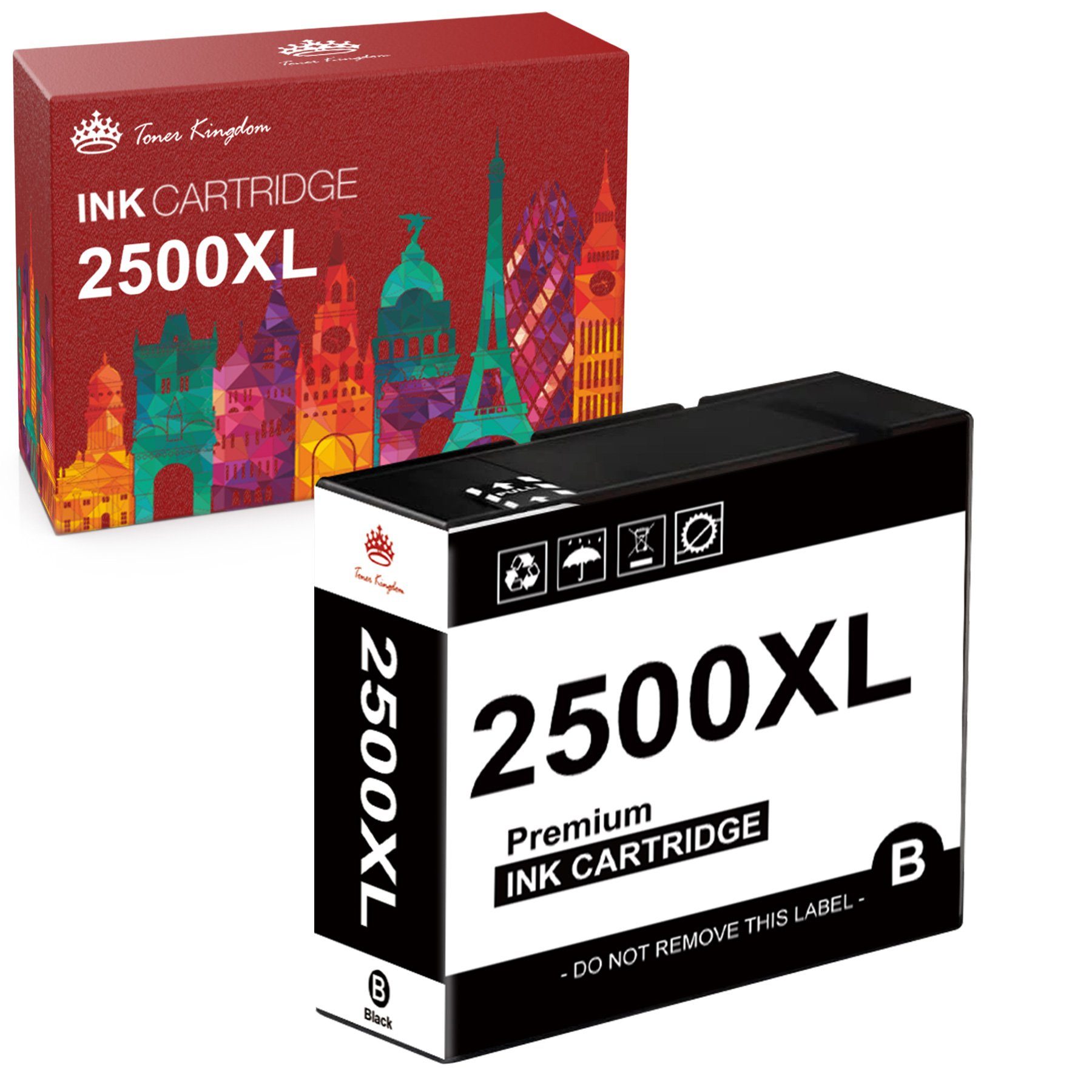 Toner Kingdom 1x Schwarz Kompatibel für Canon PGI-2500 XL 2500XL Multipack Tintenpatrone (Canon Maxify IB4000 IB4050 IB4150 MB5000 MB5450 MB5455, MB5050 MB5100 MB5150 MB5155 MB5300 MB5350 MB5400)