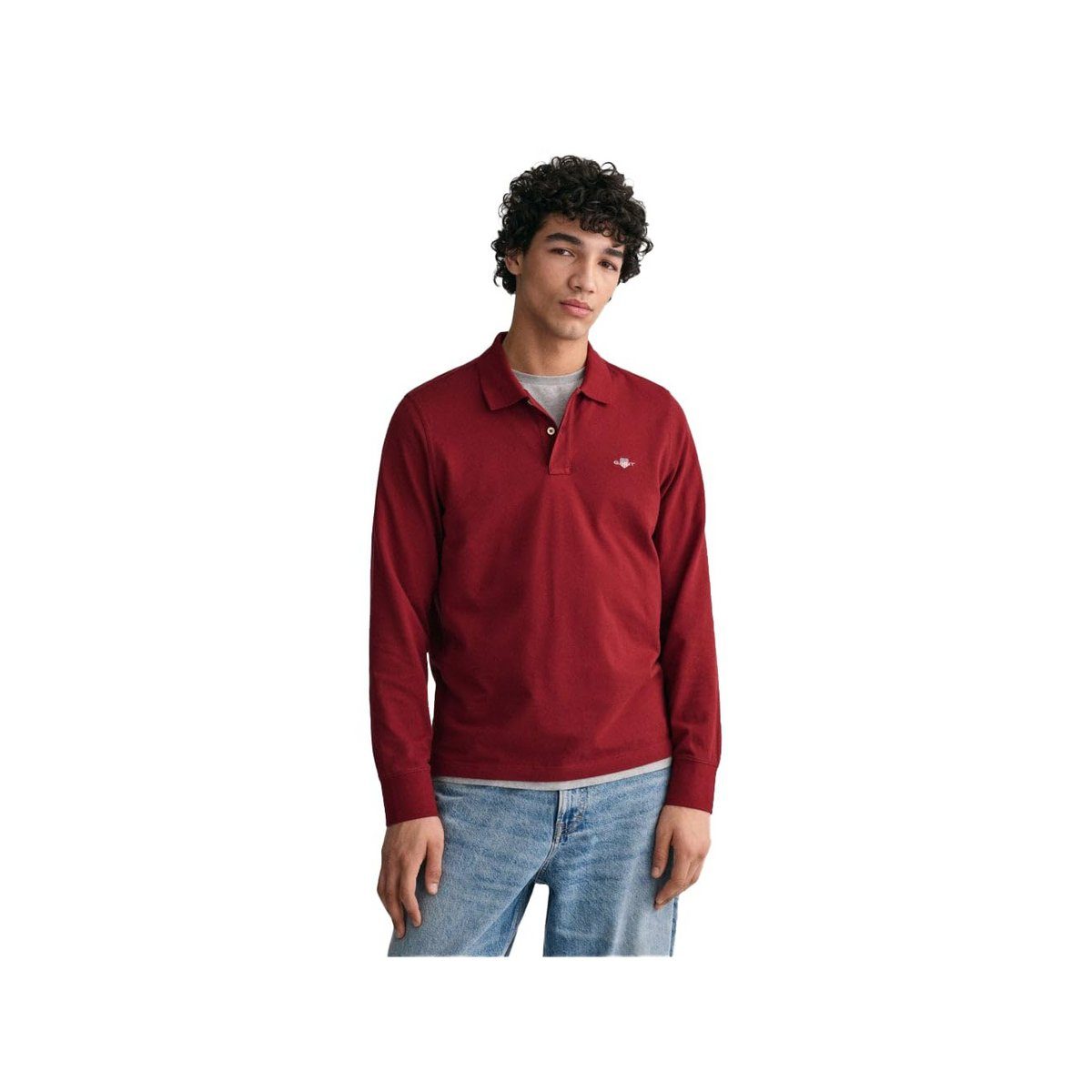 Poloshirt PLUMPED RED rot (1-tlg) Gant