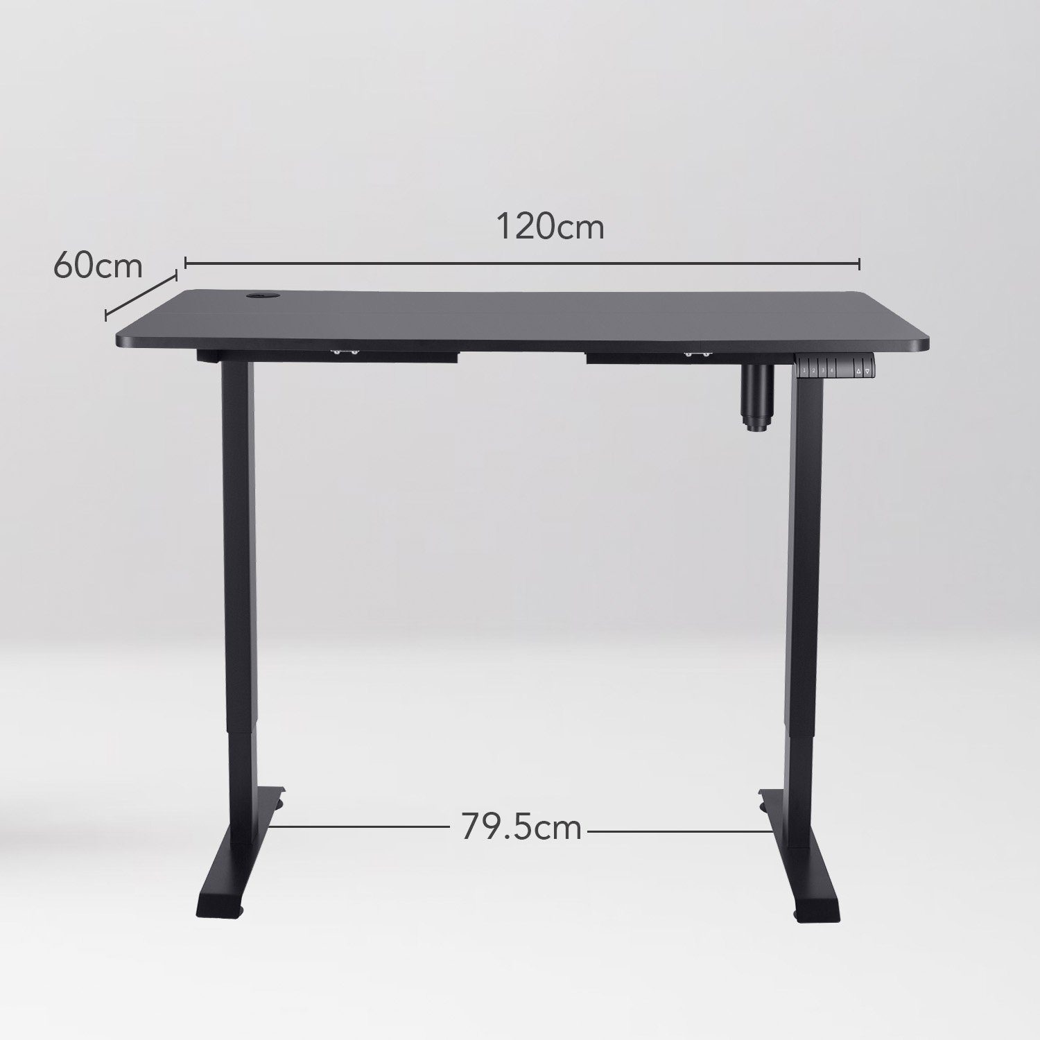HOMALL 120x60 Höhenverstellbarer Schreibtisch Schreibtisch Schwarz Elektrisch