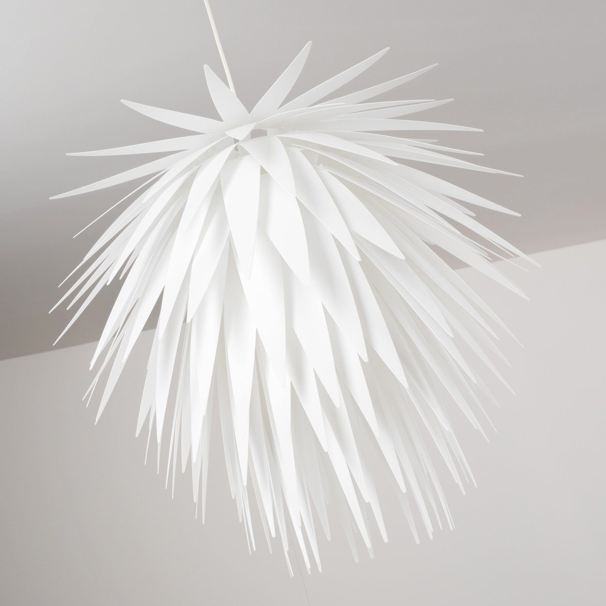 Weiß, Hängelampe aus moderne Kunststoff ohne E27 Leuchtmittel, Höhe Hängeleuchte Ø55cm, max. 140cm, »Corato« hofstein in