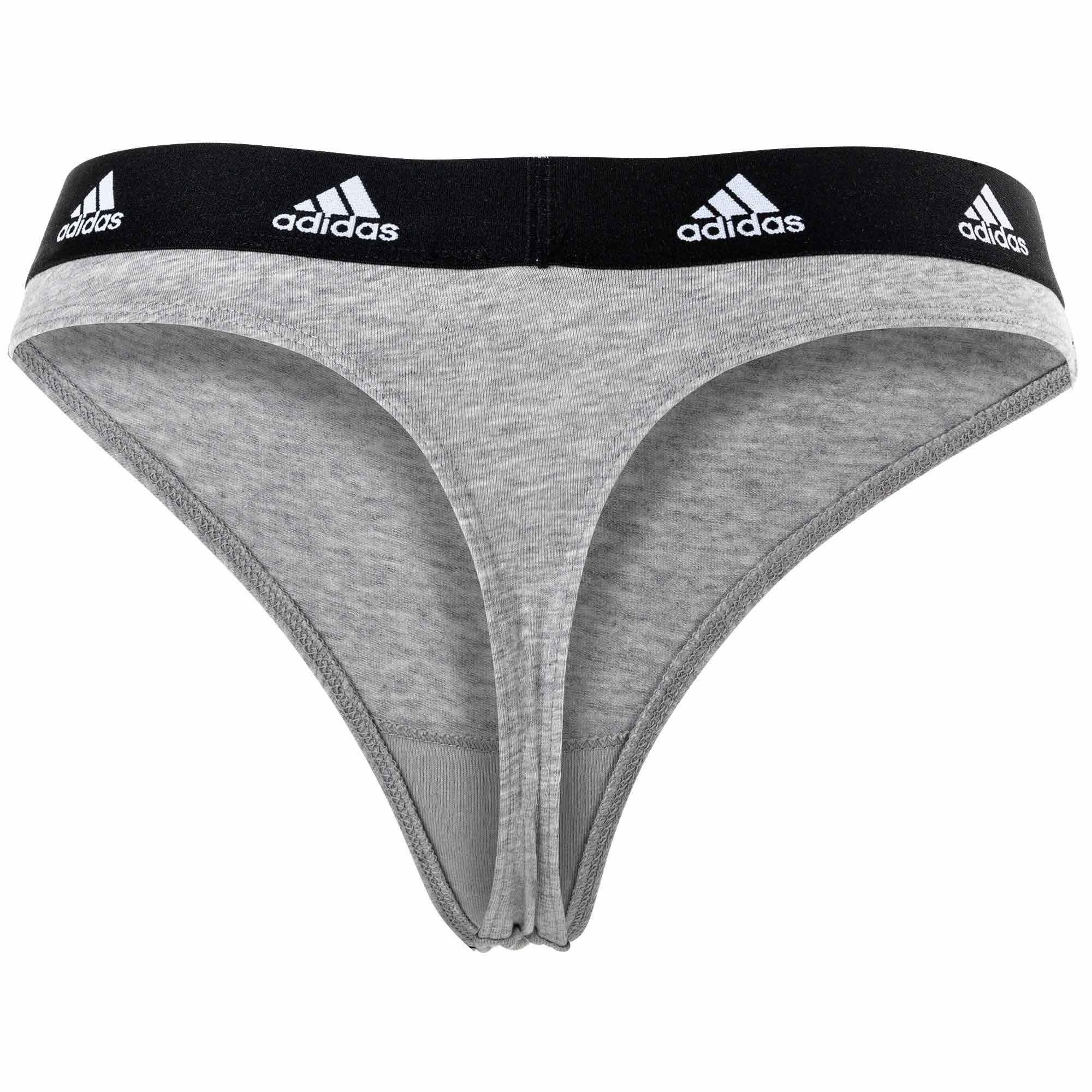 adidas Sportswear String Damen 3er 3PK, - Strings, Unterwäsche Schwarz/Grau/Rot Thong Pack