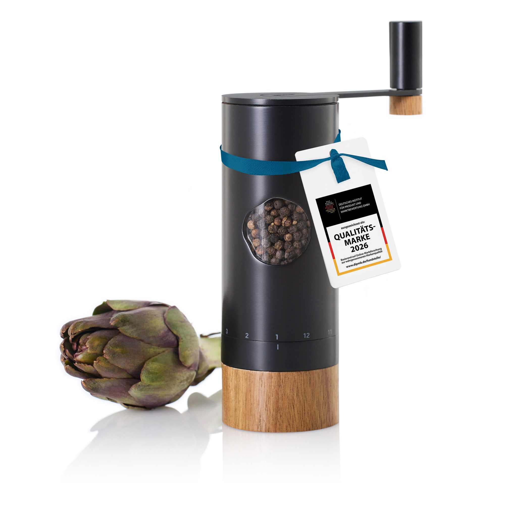 AdHoc Salz-/Pfeffermühle Getriebemühle PowerMill manuell, mit Präzisionsfeineinstellung (ohne Füllung)