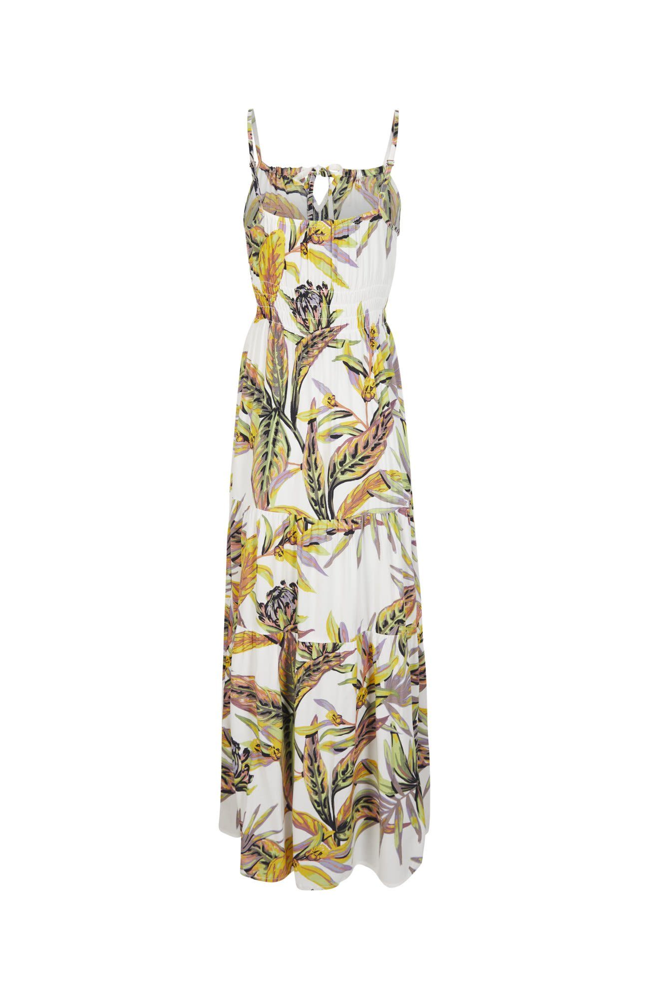 Tropical Dress Kleid Damen W White Maxi Flower O'Neill Sommerkleid Quorra Oneill