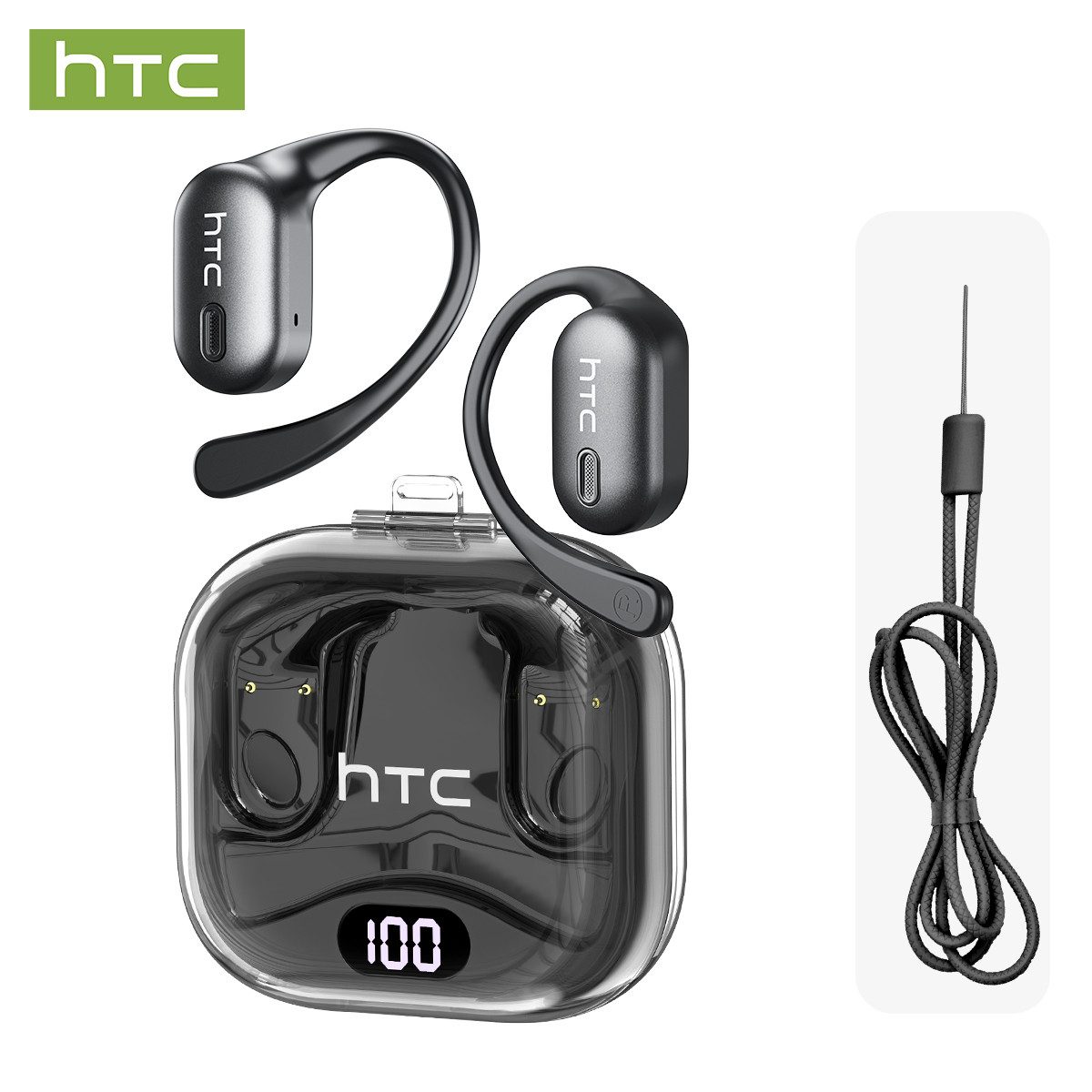 HTC HTC NE08 offener Kopfhörer: 134-Sprachen-Übersetzung Bluetooth-Kopfhörer