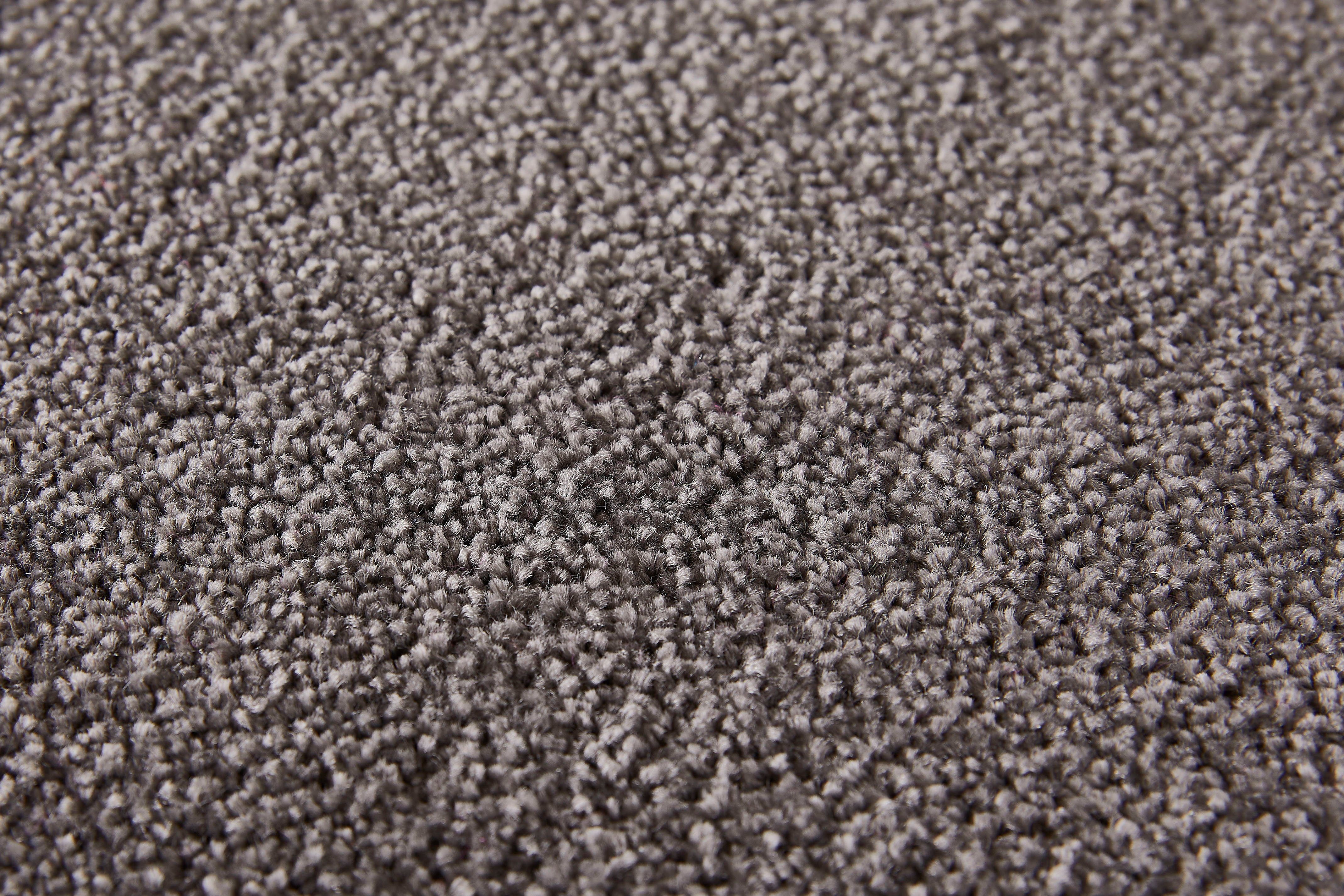 Teppichboden Coupon Frisee-Velours Sophie, Andiamo, rechteckig, Höhe: 12 mm, Uni Farben, Breite 400 cm oder 500 cm, strapazierfähig & pflegeleicht dunkelgrau