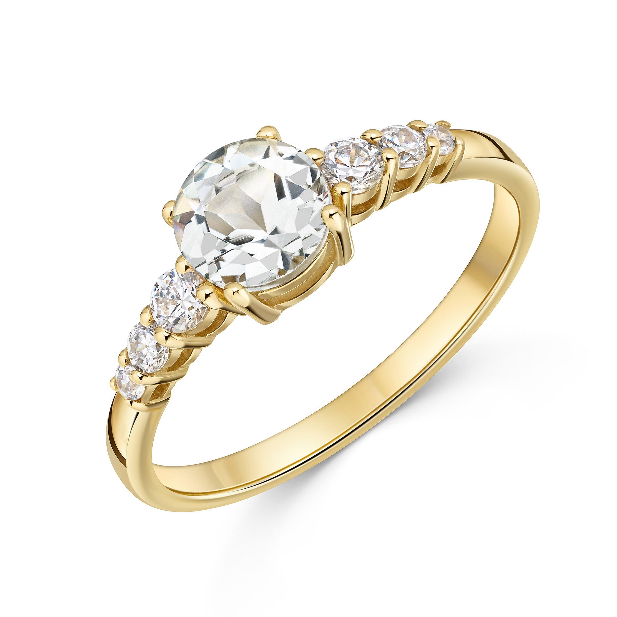 Firetti Fingerring Schmuck Geschenk Gold 333 Damenring Ring, mit Amethyst, Zirkonia (synth)