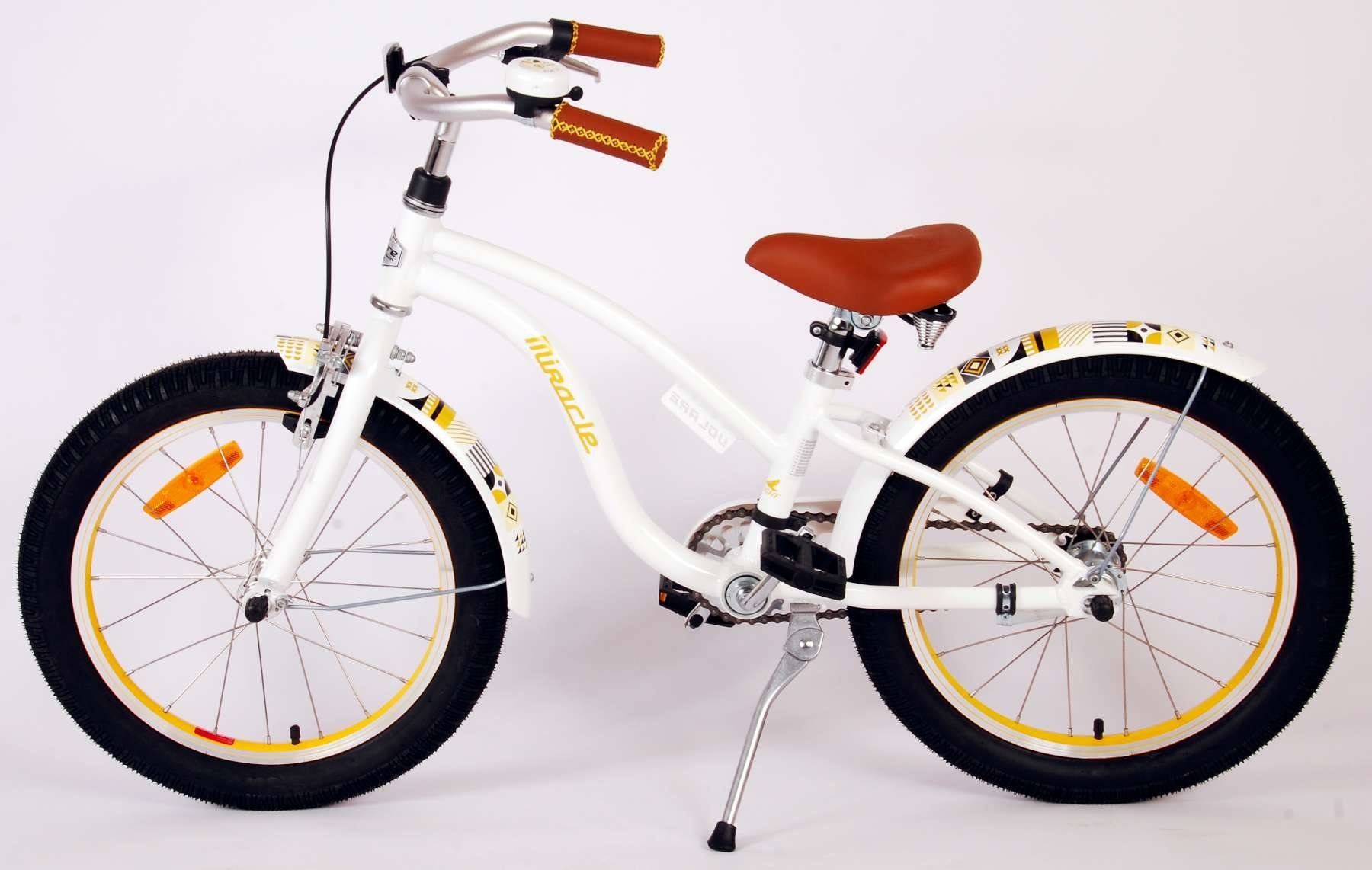 Gang, mit Cruiser Ständer Fahrrad Kinderfahrrad Zoll TPFSports (Mädchen - Zoll Volare + Rücktritt Mädchen Kinder 18 Rutschfeste Sicherheitsgriffe), Fahrrad 1 Laufrad 18 Kinderrad Handbremse, Miracle mit