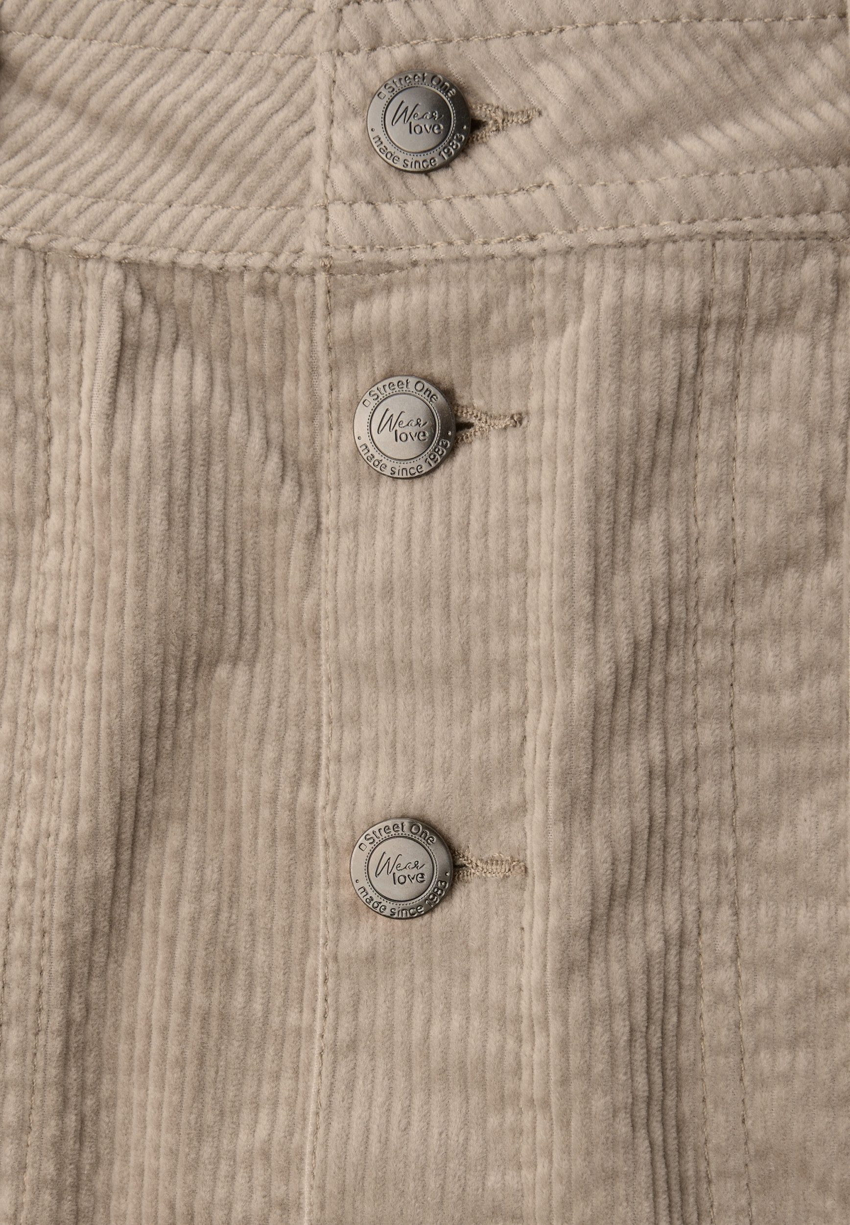 STREET ONE Midirock Button through corduroy skirt_ günstig online kaufen