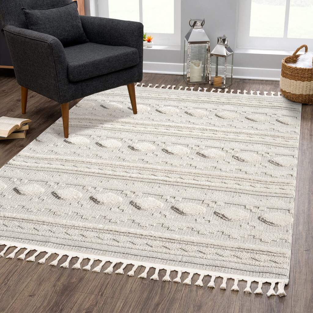 Carpet City Hochflor-Teppich VALENCIA 930, rechteckig, Höhe: 20 mm, Boho-St günstig online kaufen