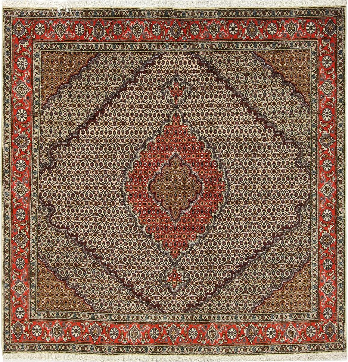 Orientteppich Täbriz / rechteckig, 201x199 Handgeknüpfter Trading, Perserteppich, Mahi mm Höhe: 7 Orientteppich Nain