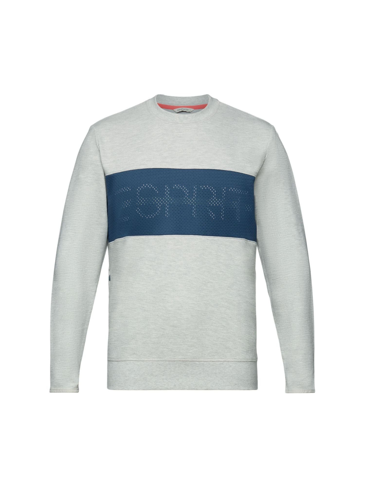 esprit sports Sweatshirt Sweatshirt aus Fleece mit Mesh-Logo (1-tlg)