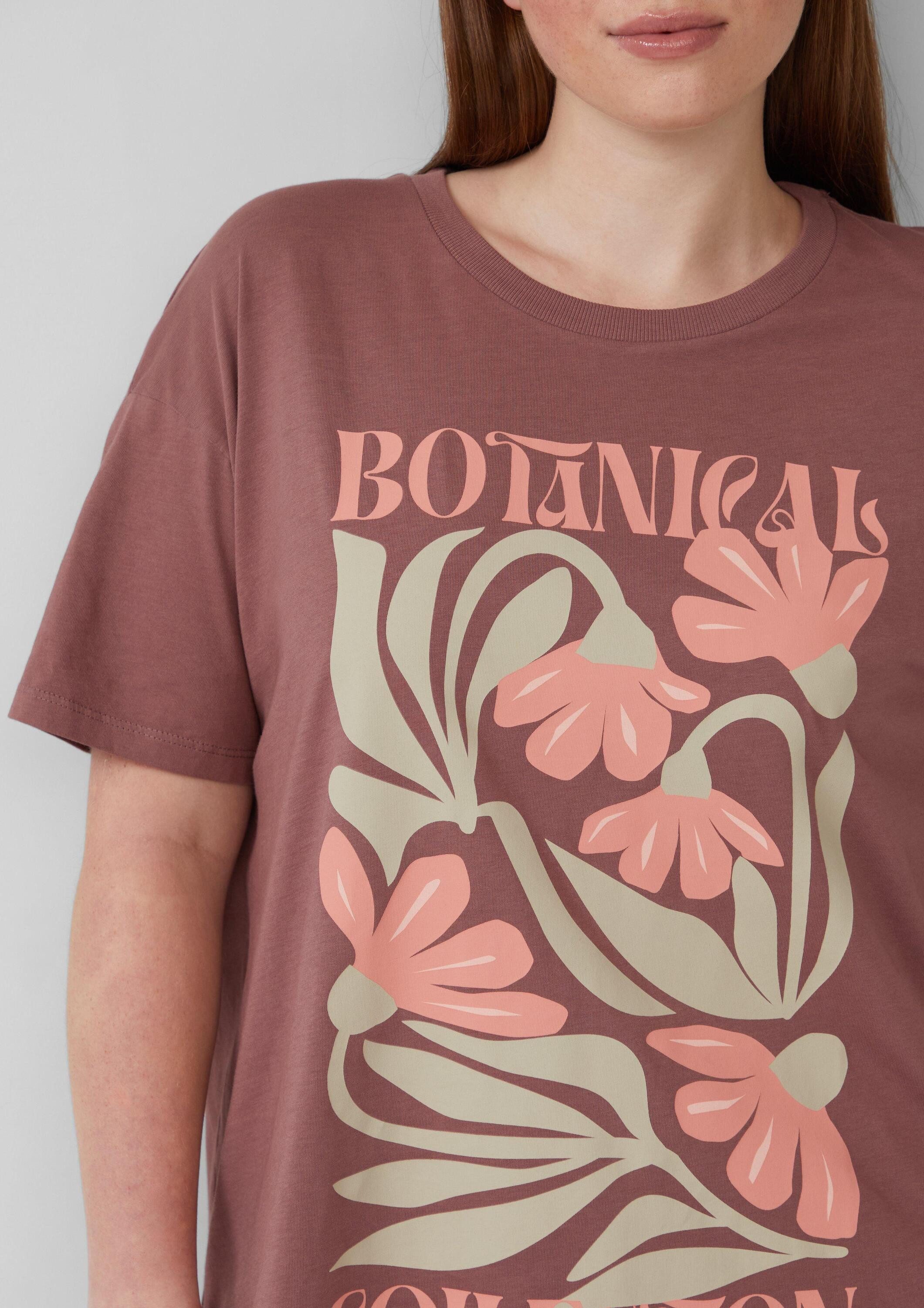 QS Kurzarmshirt T-Shirt T-Shirt mit Frontprint