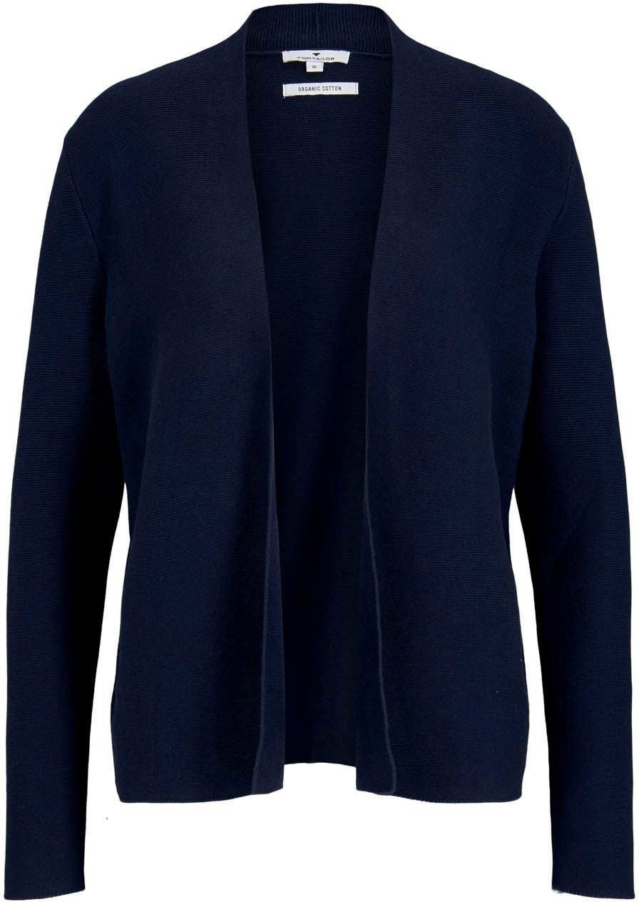 TOM TAILOR Cardigan mit dunkelblau Struktur feiner