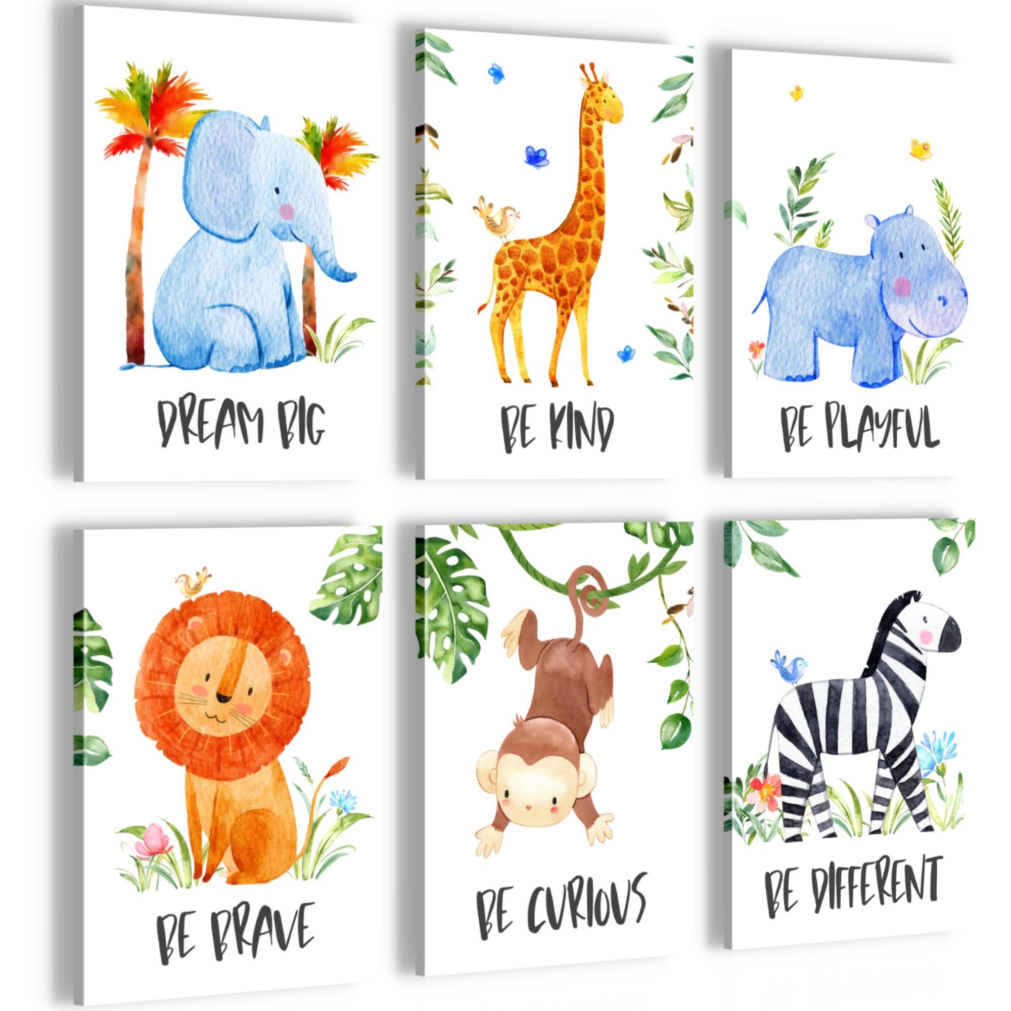 Novart Wandbild Afrika Tiere Kinderzimmer