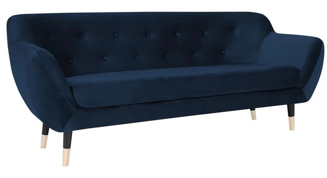Design Sofa, JVmoebel Polster Made Sofa Wohnzimmer Blaues in Stoff Chesterfield Europe Sofa Couchen