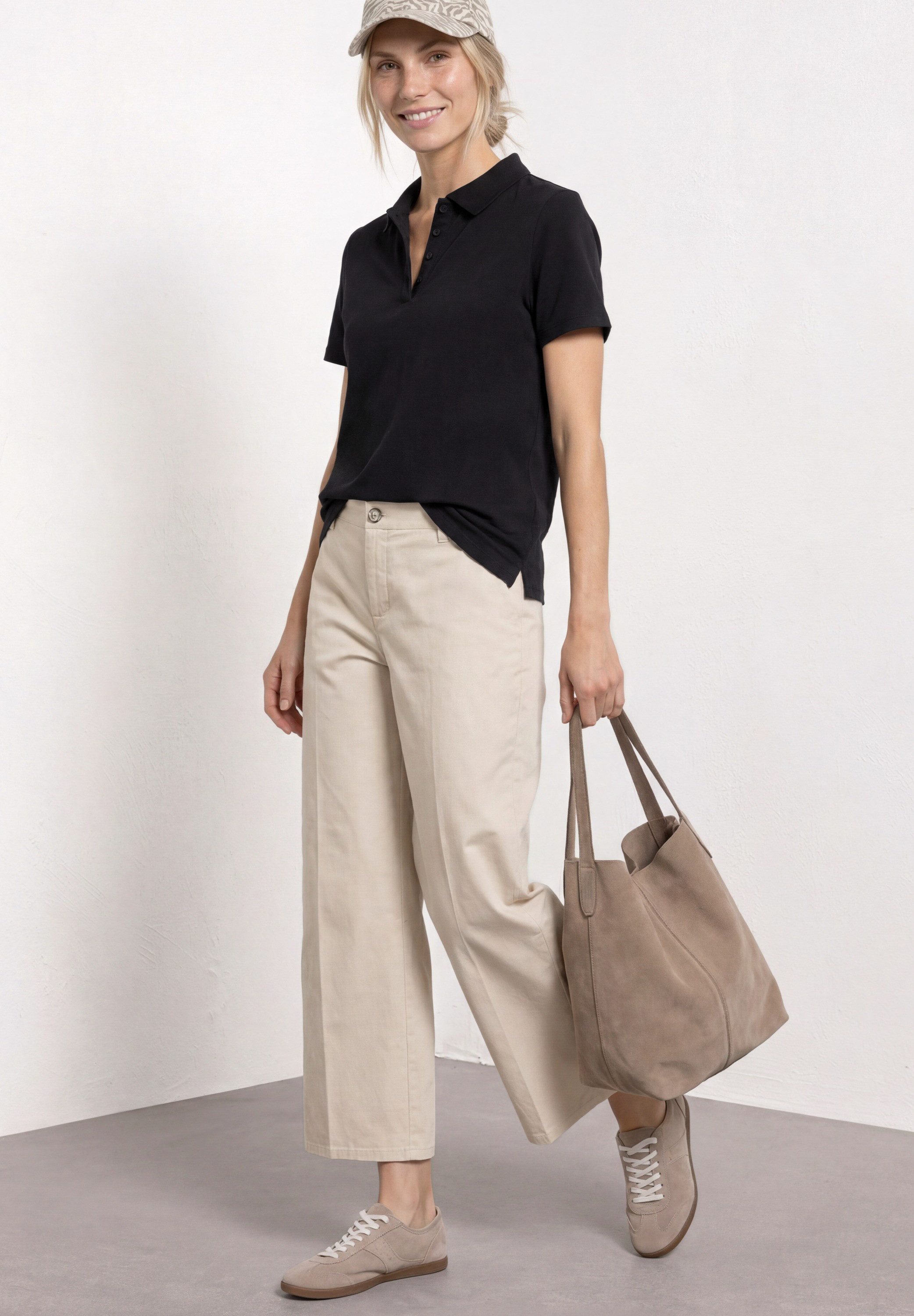 STREET ONE Poloshirt aus Baumwolle mit Stretchante