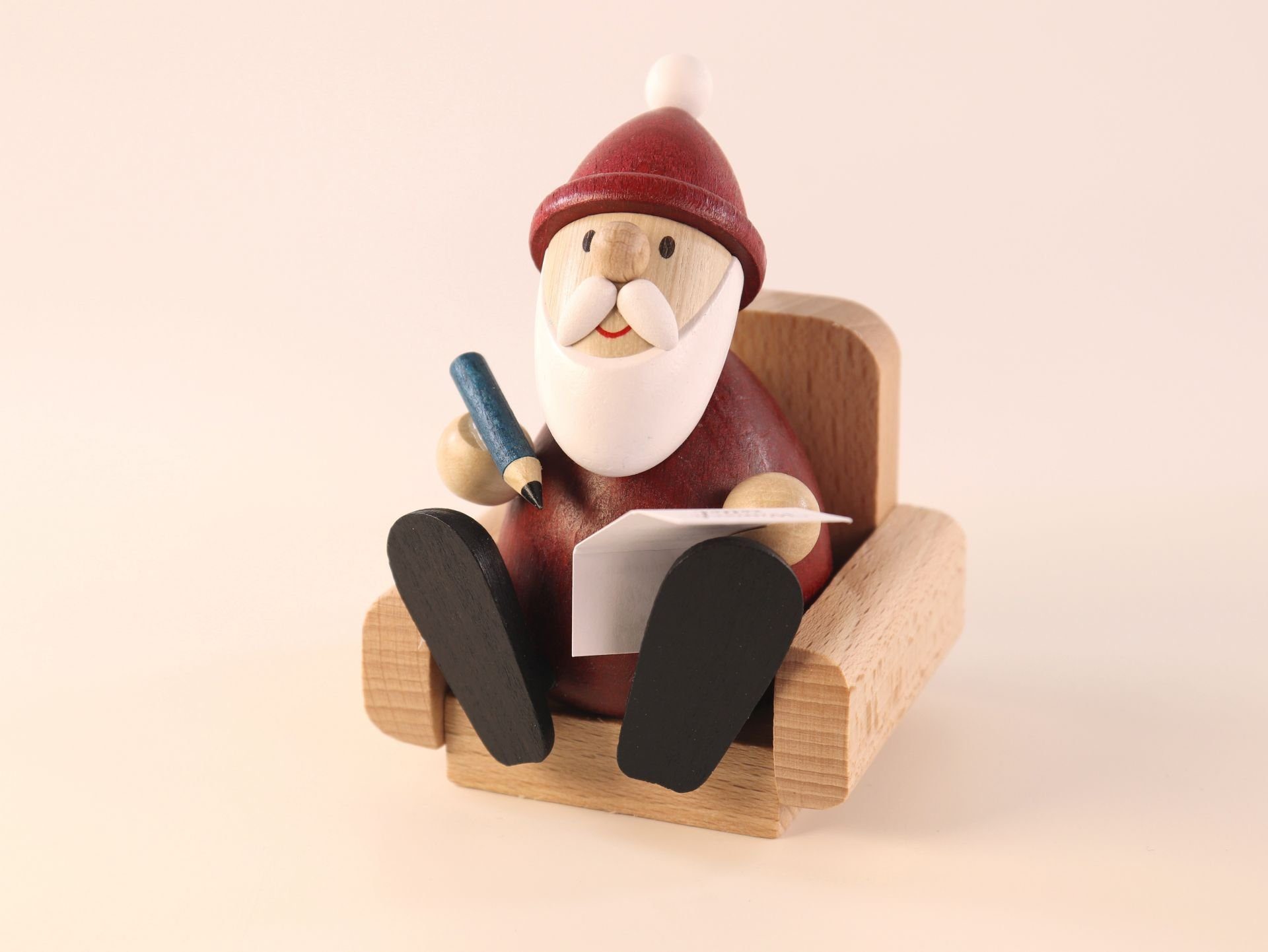 Ullrich Kunsthandwerk Weihnachtsmann Ullrich Geschenkbox Weihnachtsmann im Sessel 9 cm