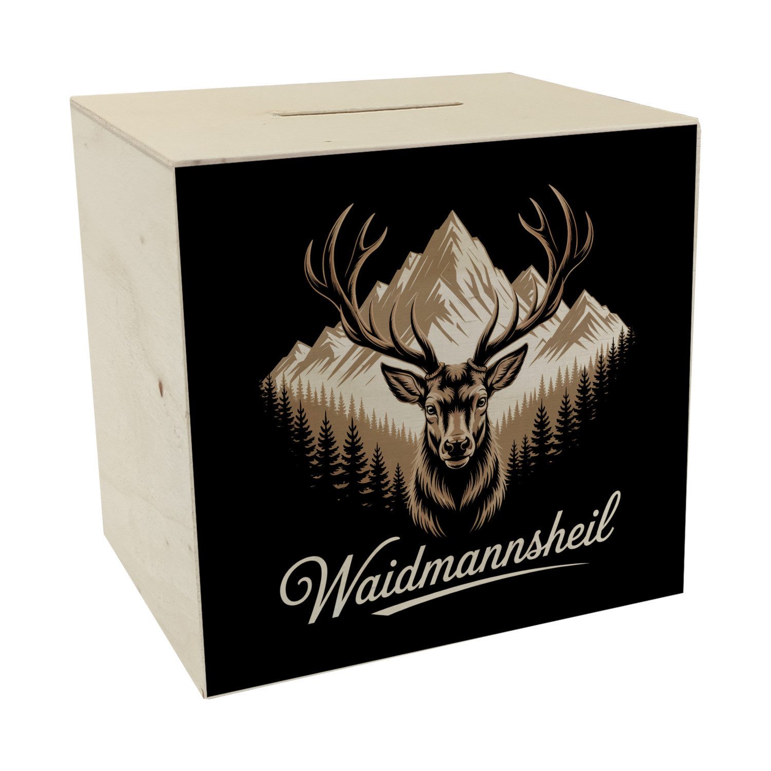 speecheese Spardose Hirsch vor Bergkulisse Waidmannsheil günstig online kaufen