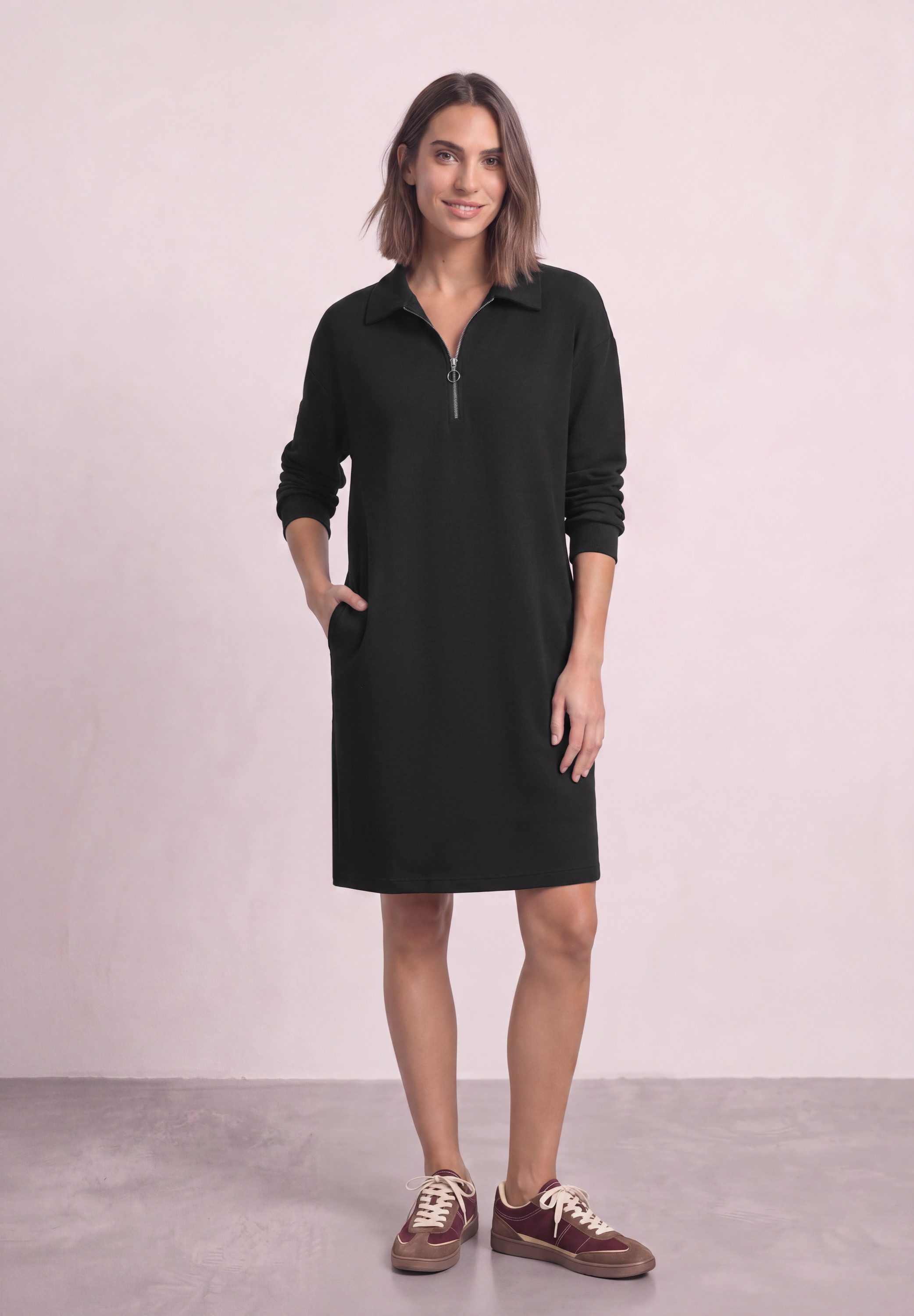 STREET ONE Sweatkleid mit Eingrifftaschen