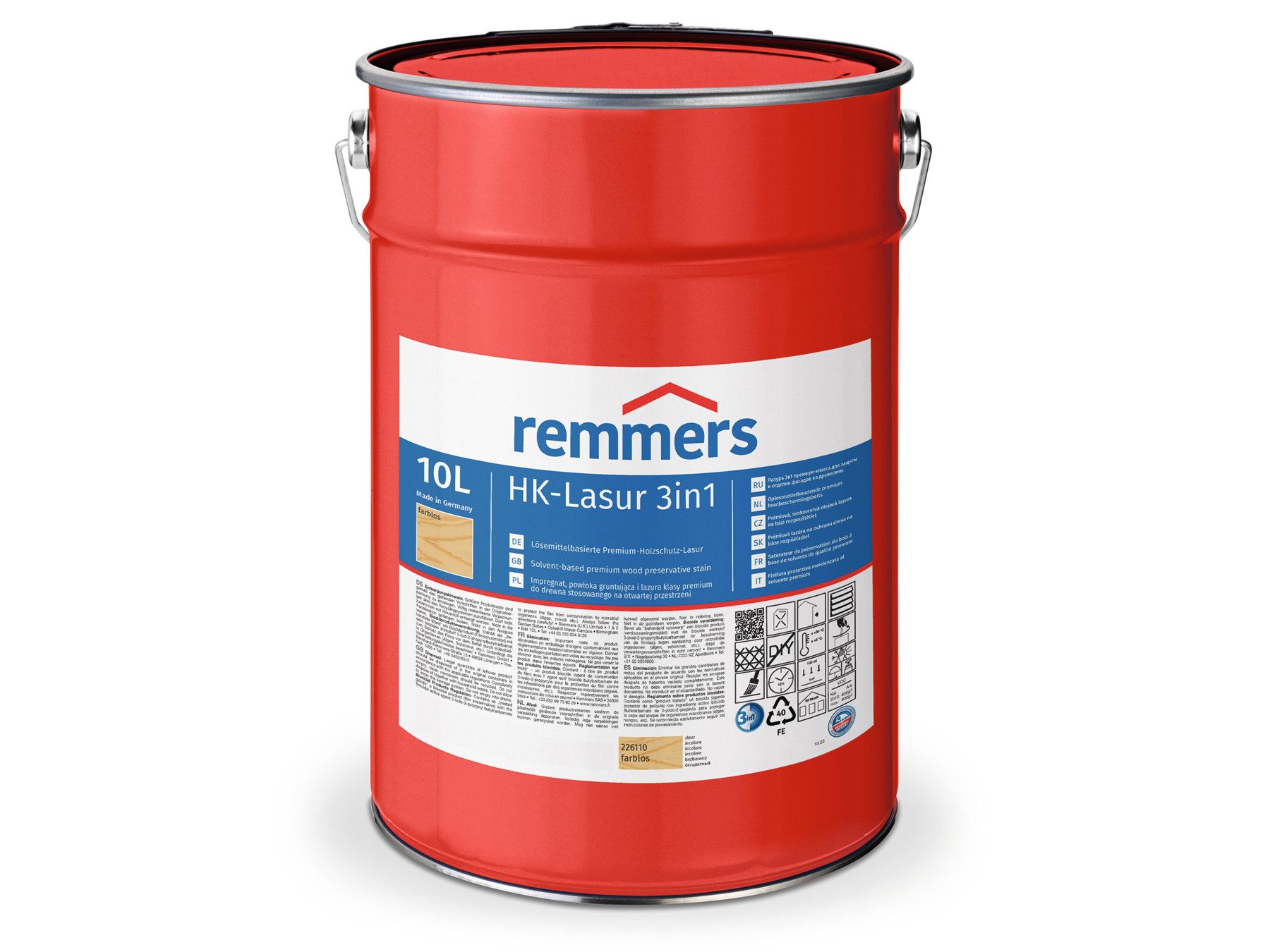 Remmers Holzschutzlasur HK-Lasur 3in1 ebenholz 10 Liter für aussen
