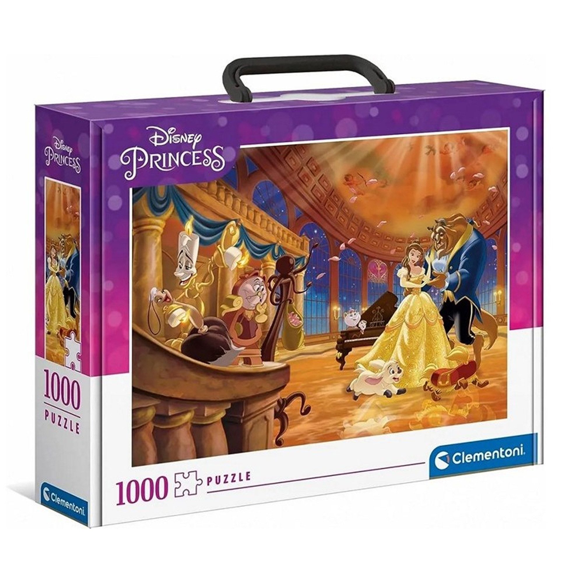 Clementoni® Puzzle Koffer Die Schöne und das Biest (1000 Teile) - Disney, 1000 Puzzleteile