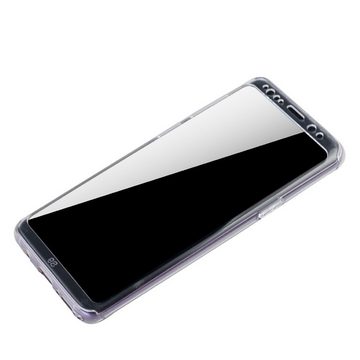 König Design Handyhülle Samsung Galaxy S9, Samsung Galaxy S9 Handyhülle 360 Grad Schutz Full Cover Transparent