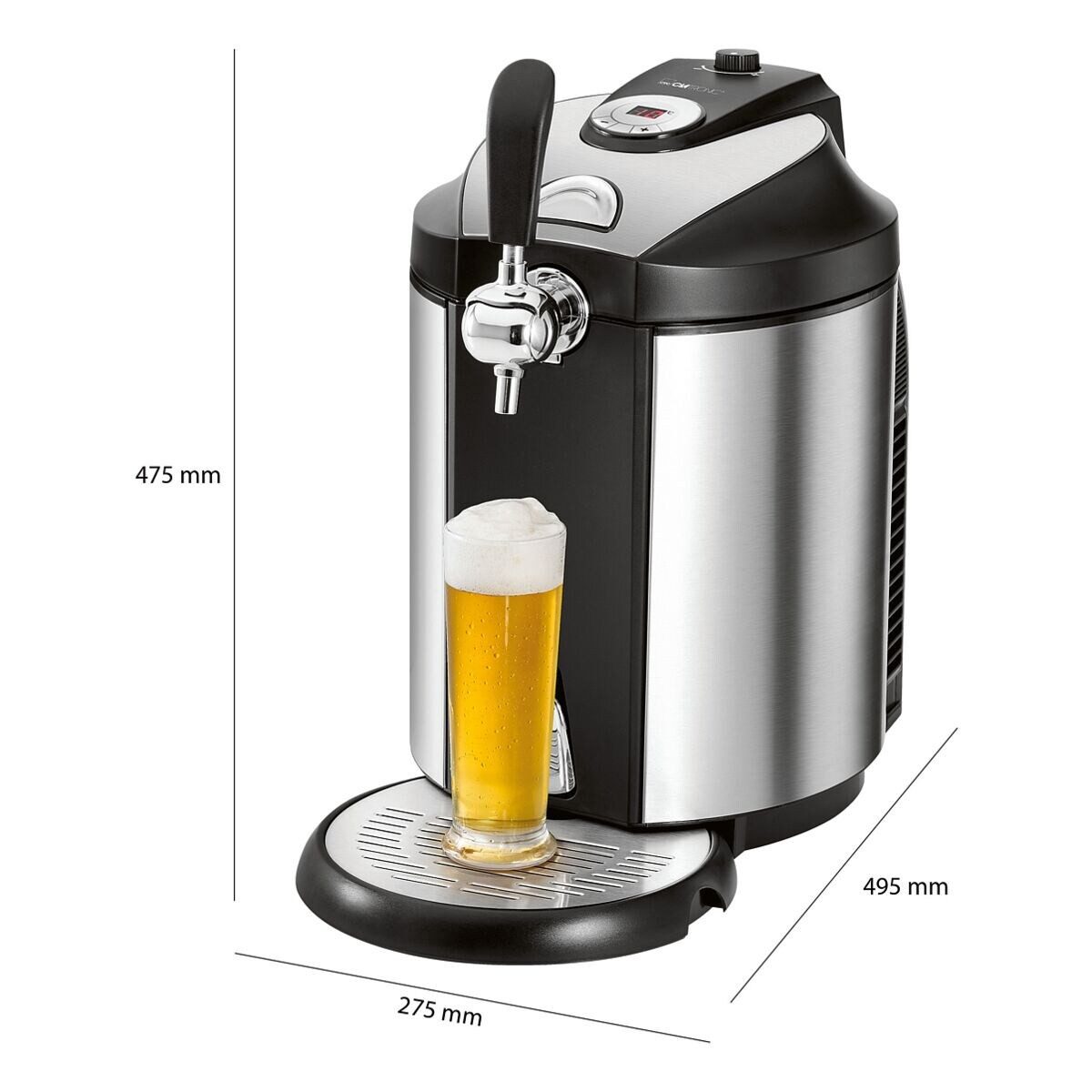 CLATRONIC Bierzapfanlage BZ 3740, 65 Watt, 5 Liter