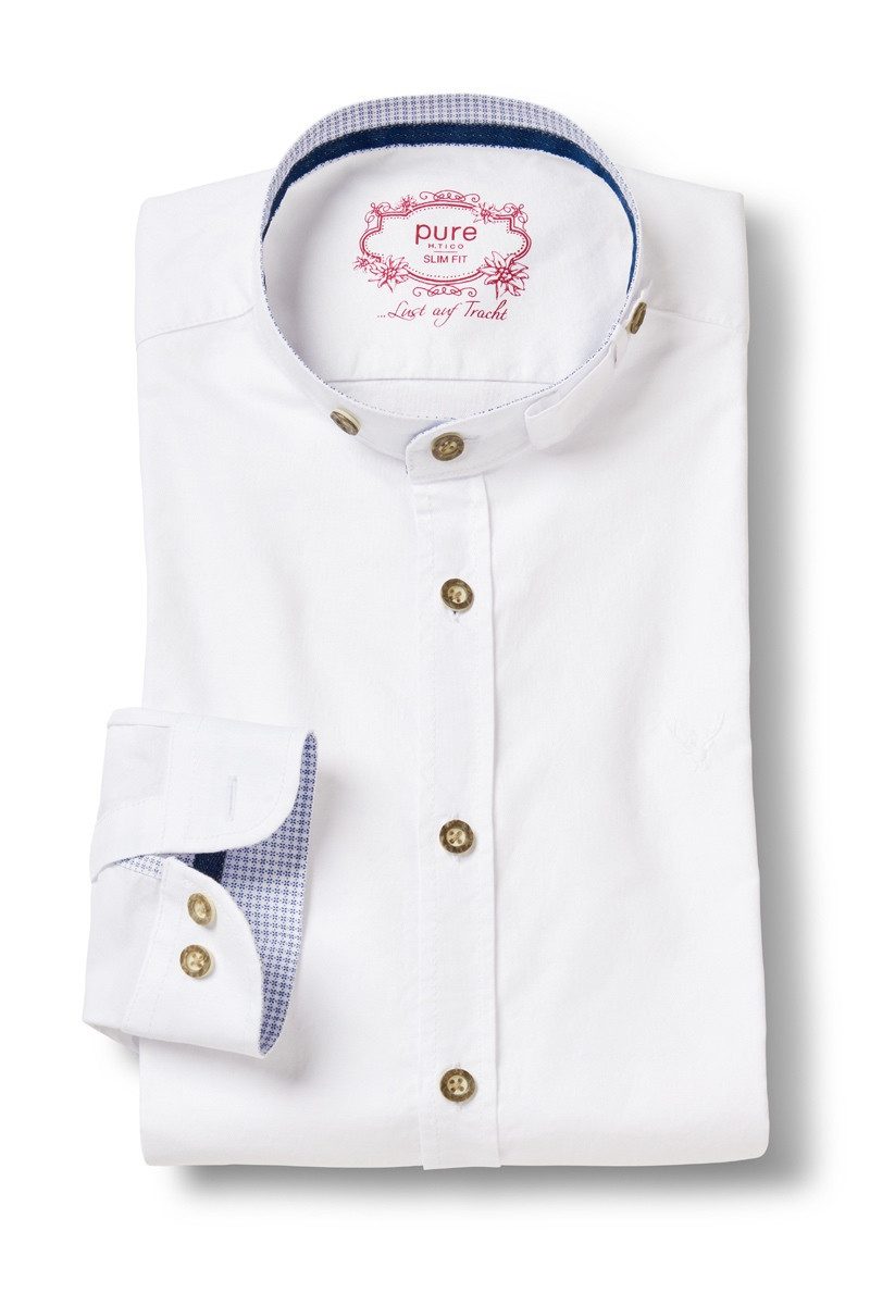 Hatico Trachtenhemd Trachtenhemd - HARTL - weiß