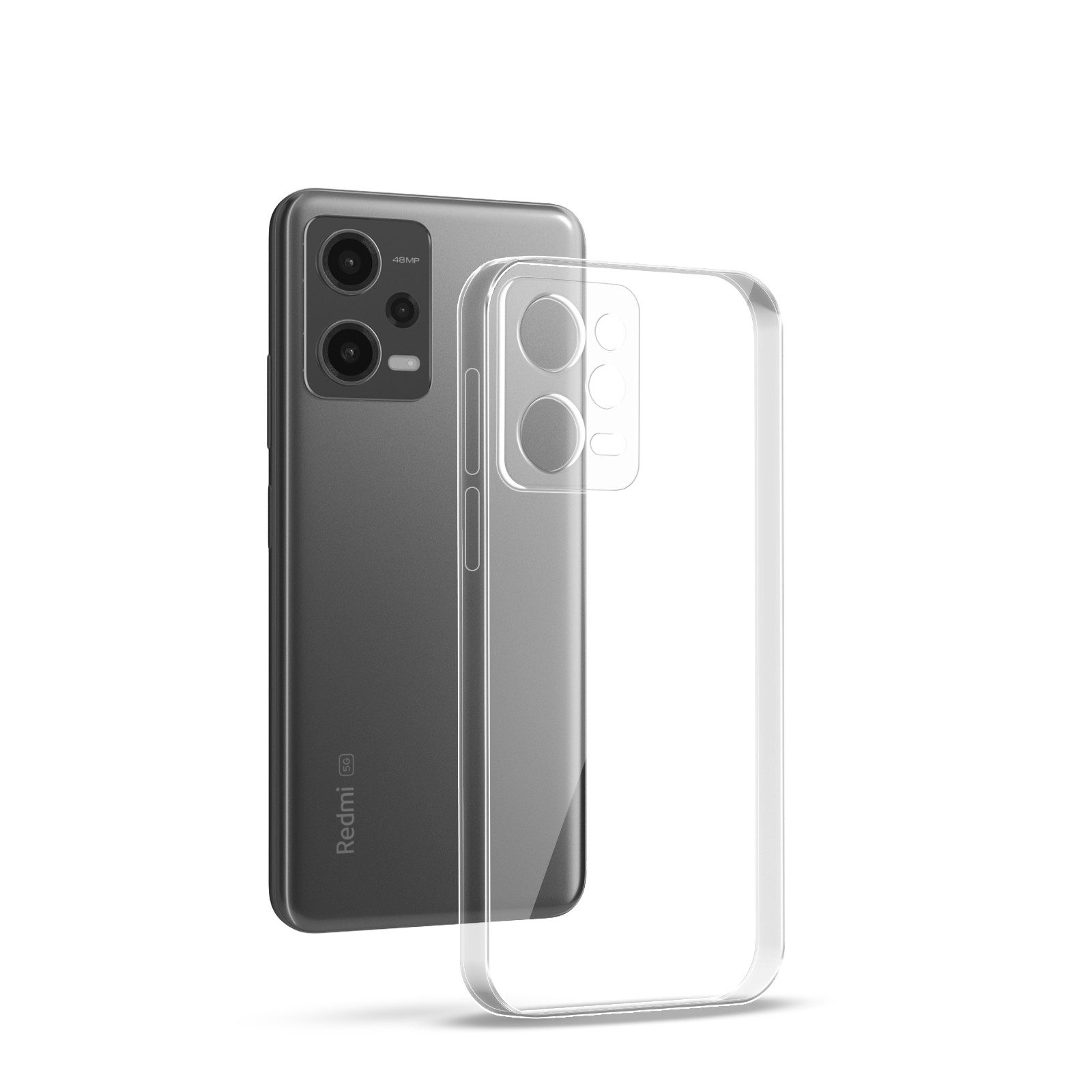 Tec-Expert Handyhülle Handy Hülle Cover für Xiaomi Redmi Note 12 Pro 5G 6.67 Zoll, 6.67", Slim Case Bumper Schutzhülle Transparent